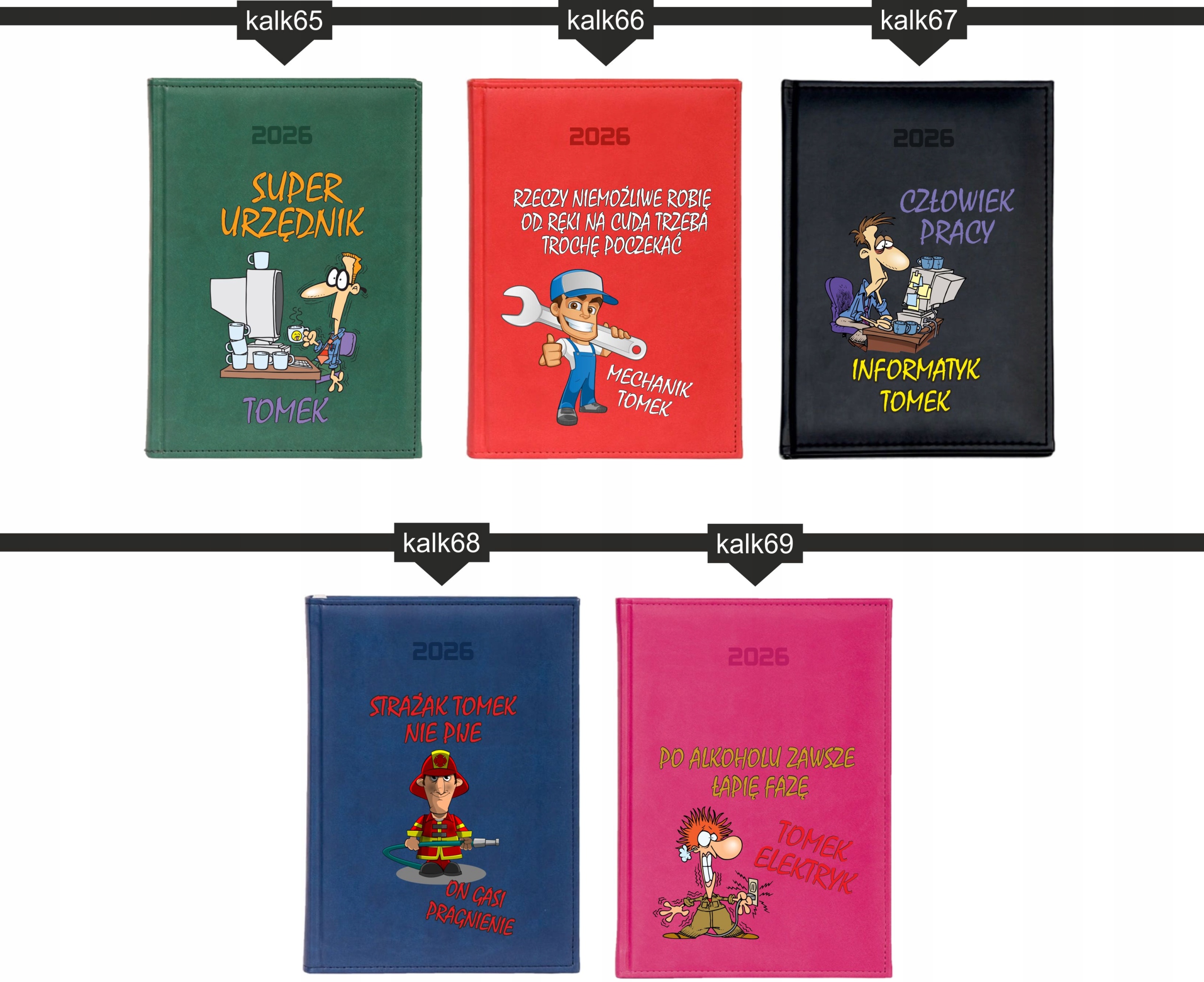 STYLOWY PREZENT DLA KOLEŻANKI personalizowany kalendarz A4 2026 KSIĄŻKOWY