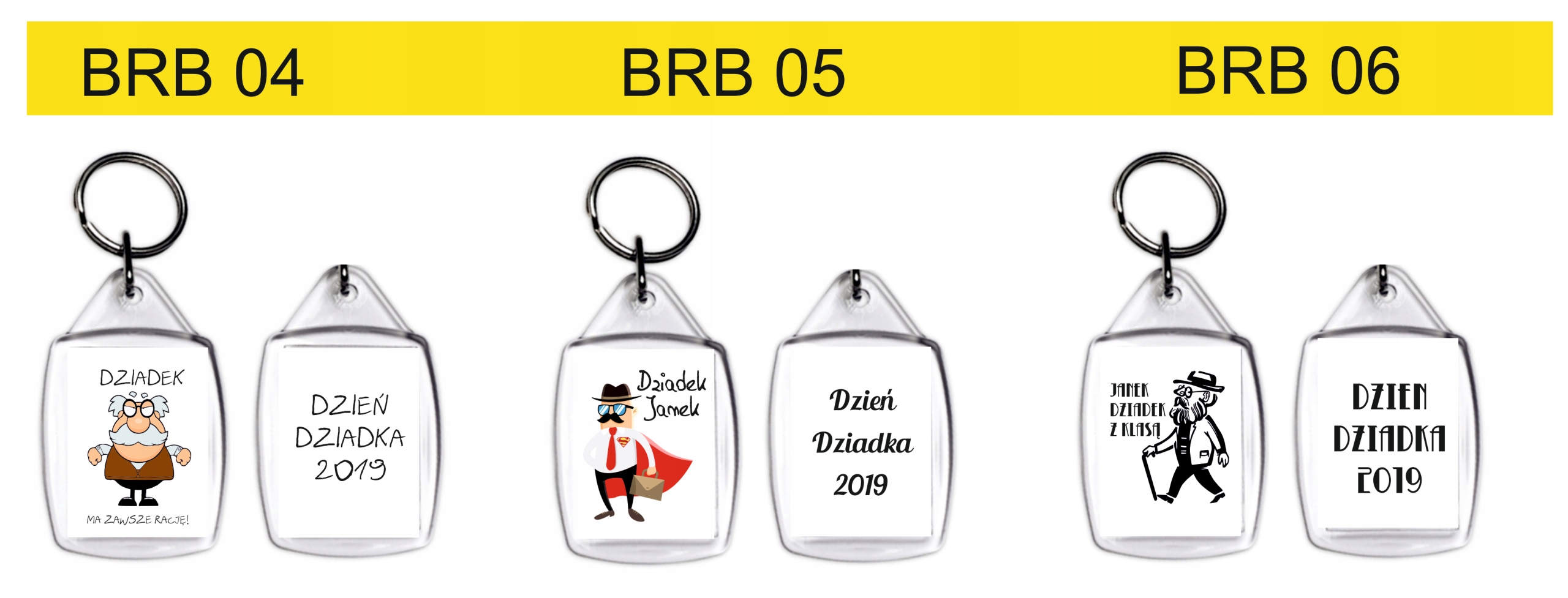 Brelok do kluczy prezent Dzień Babci i Dziadka HIT