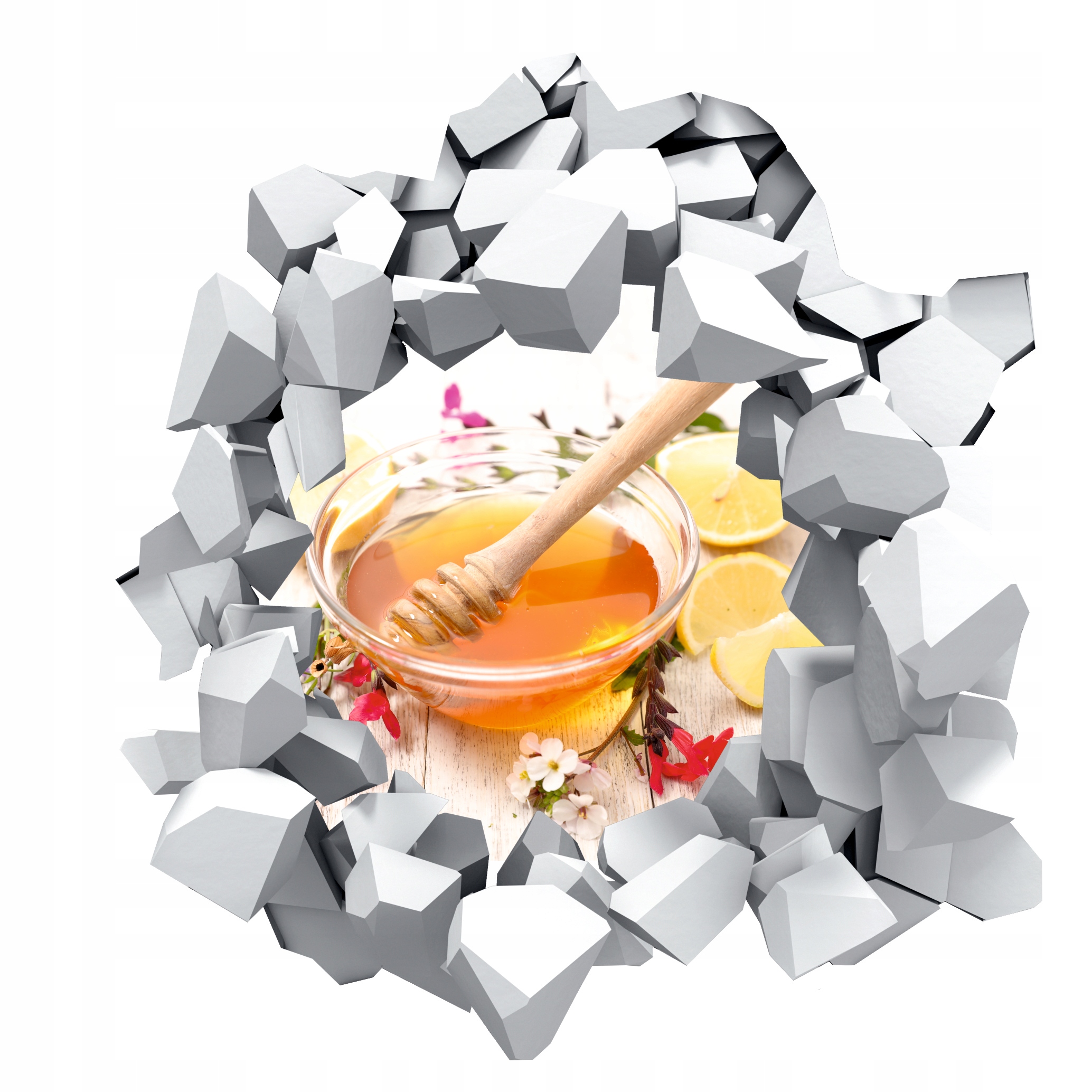 Naklejka samoprzylepna 3D efekt miód kuchnia HIT!