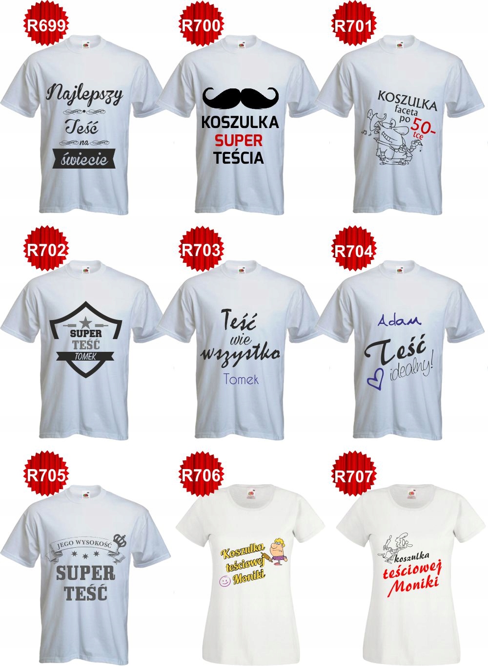 Koszulka T-SHIRT napis WSZYSCY JESTEŚMY WARIATAMI