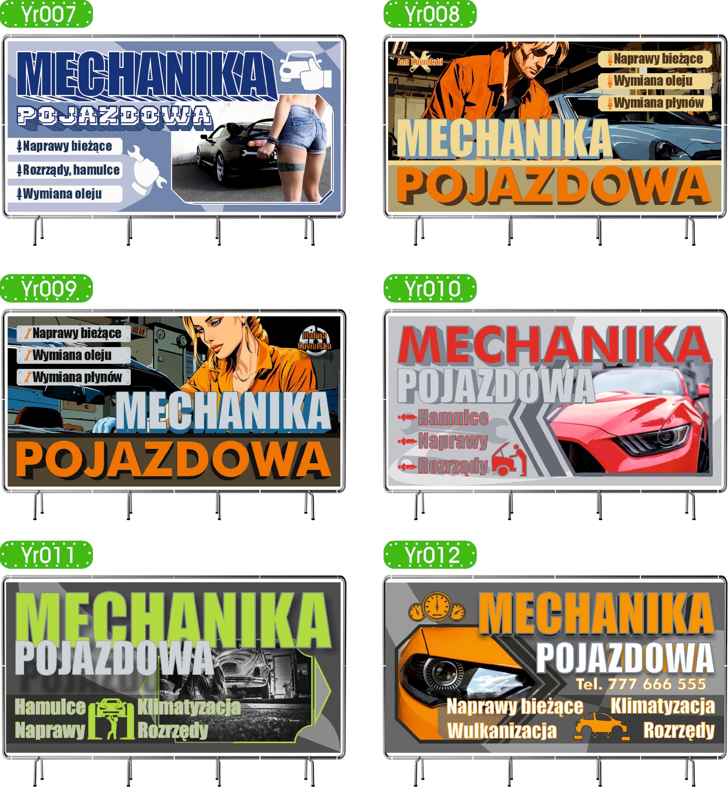 BANER REKLAMOWY 200x100cm gotowy projekt w cenie AUTO SERWIS samochodowy
