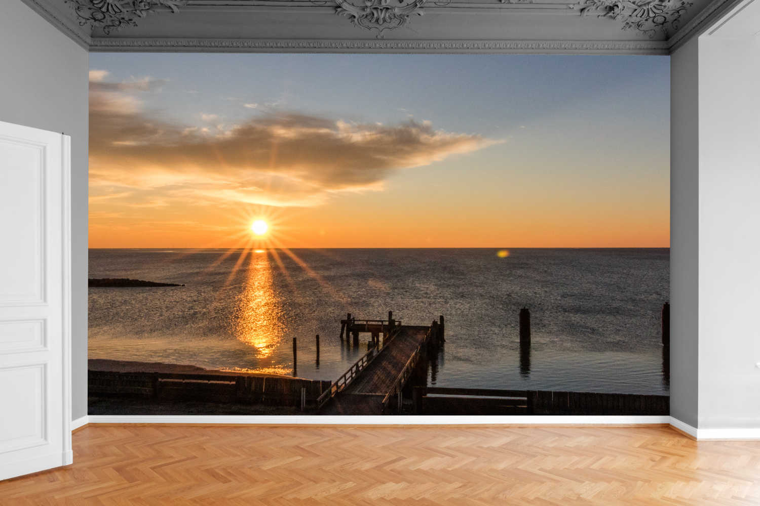 Fototapeta MALOWNICZY ZACHÓD SŁOŃCA MOST 200x130