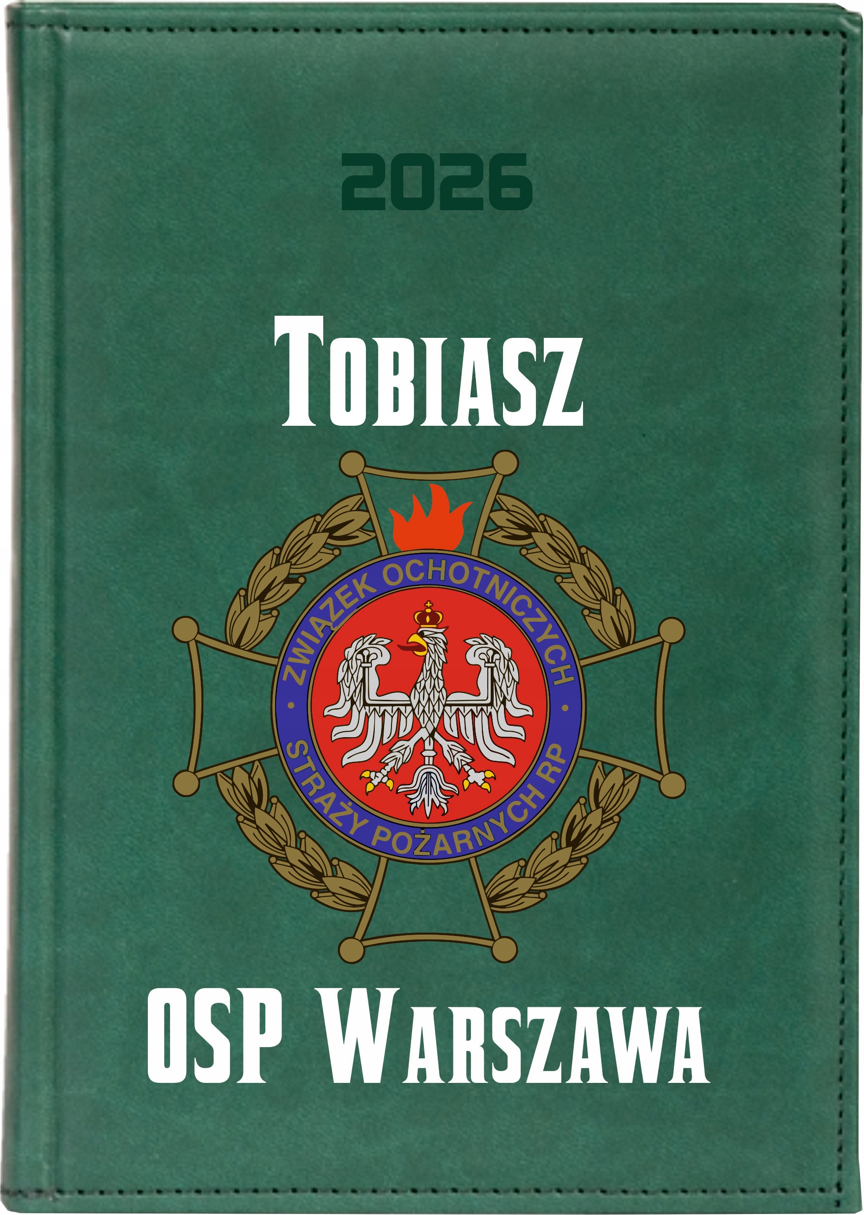 KALENDARZ A5 2026 DZIENNY PLANER Z NADRUKIEM UV DLA STRAŻAKA OSP PREZENT