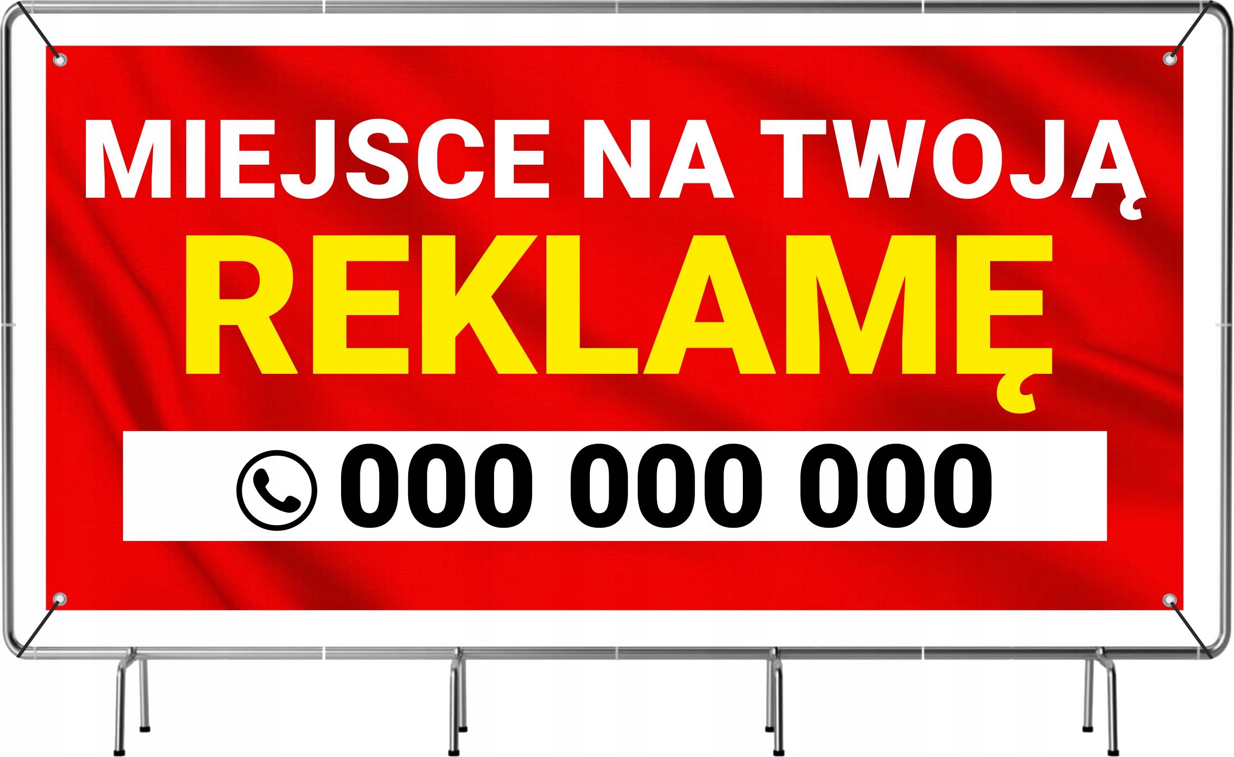 BANER informacyjny MIEJSCE NA TWOJĄ REKLAMĘ 130x80cm z gotowego projekt