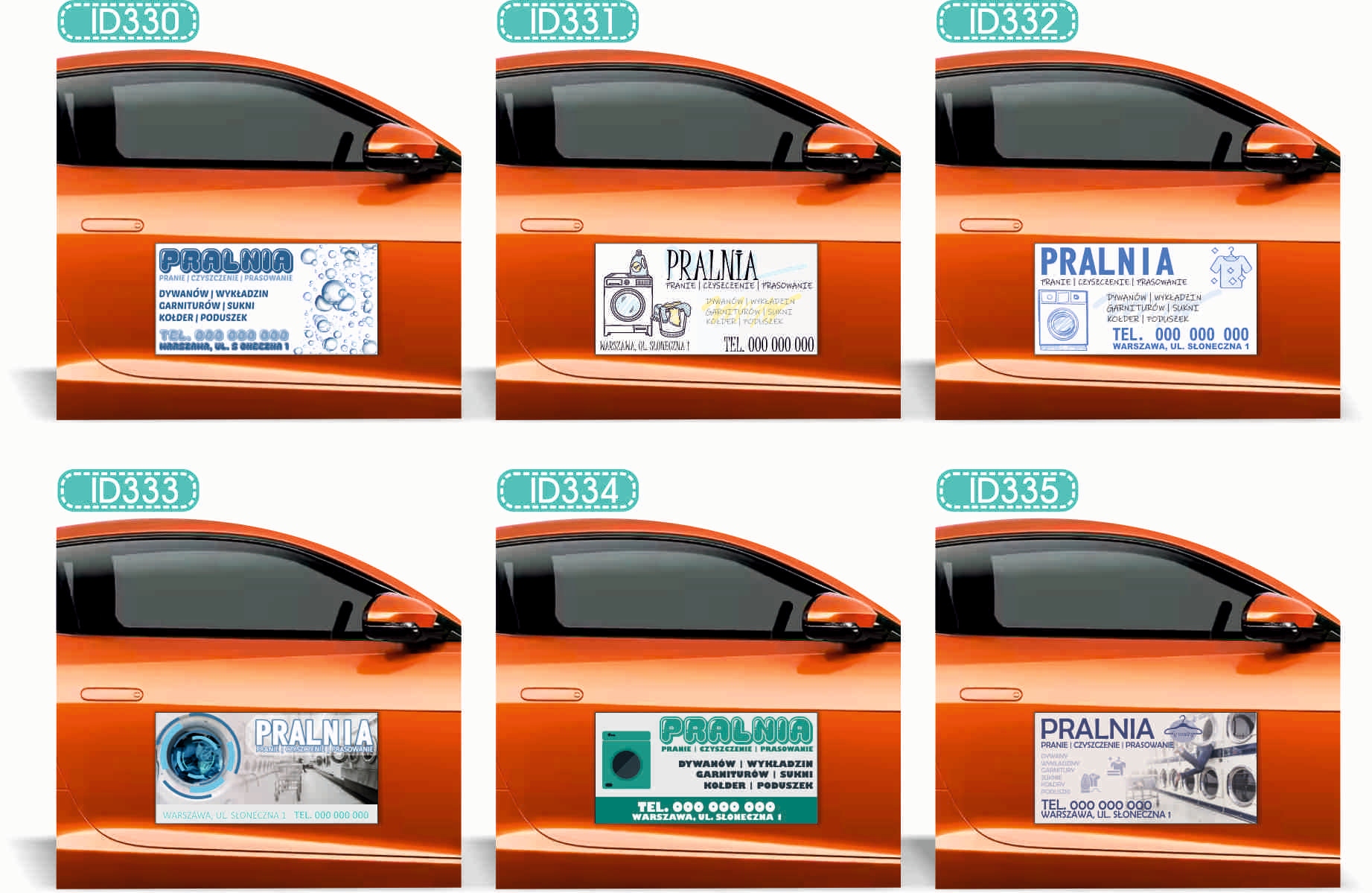 Magnes na samochód reklama magnetyczna 60x30 ORYGINALNA CHEMIA Z NIEMIEC