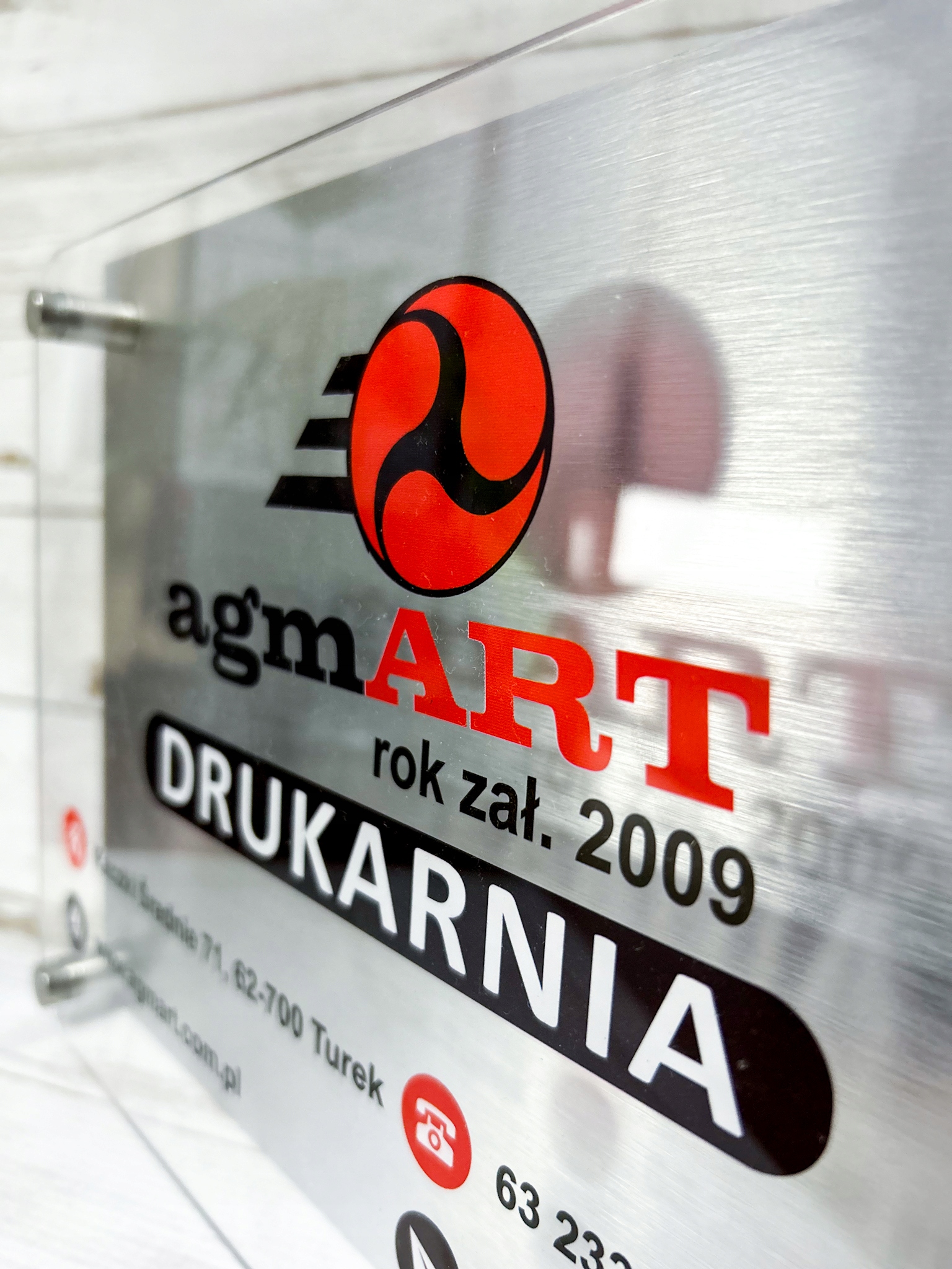 Tabliczka ADRESOWA numer domu 30x20 dibond plexi + DYSTANSE montażowe