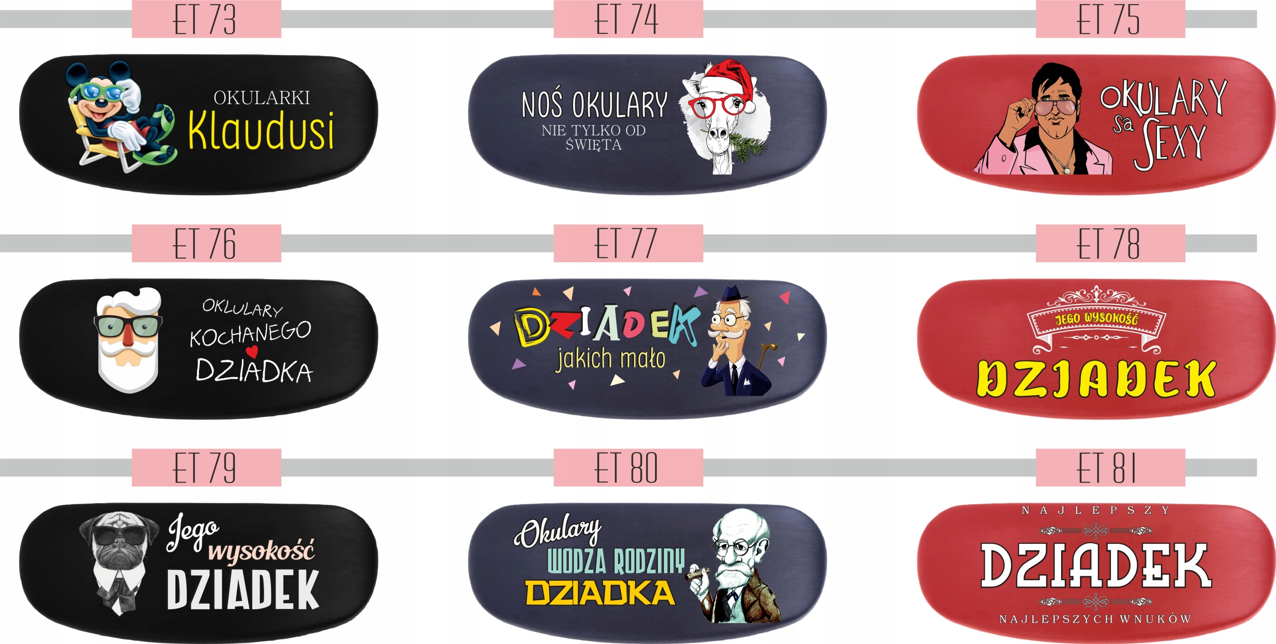 ETUI na okulary prezent święta Mikołajki Gwiazdka dla Babci Dziadka