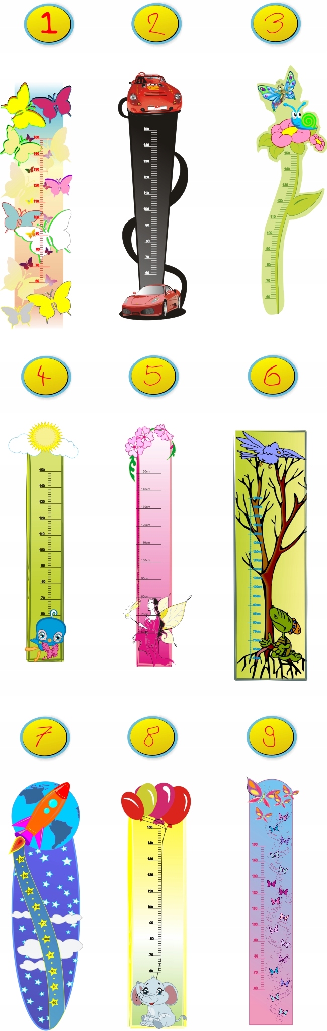 Naklejka samoprzylepnamiarka wzrostu dziecięca HIT