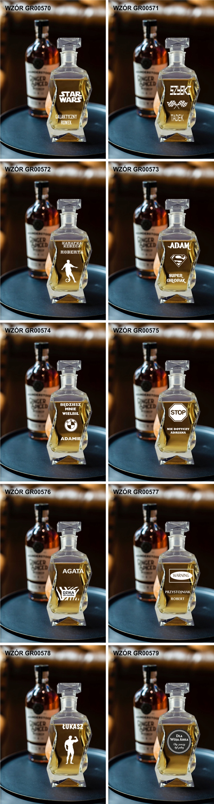 KARAFKA PREZENT Z IMIENIEM prezent na URODZINY