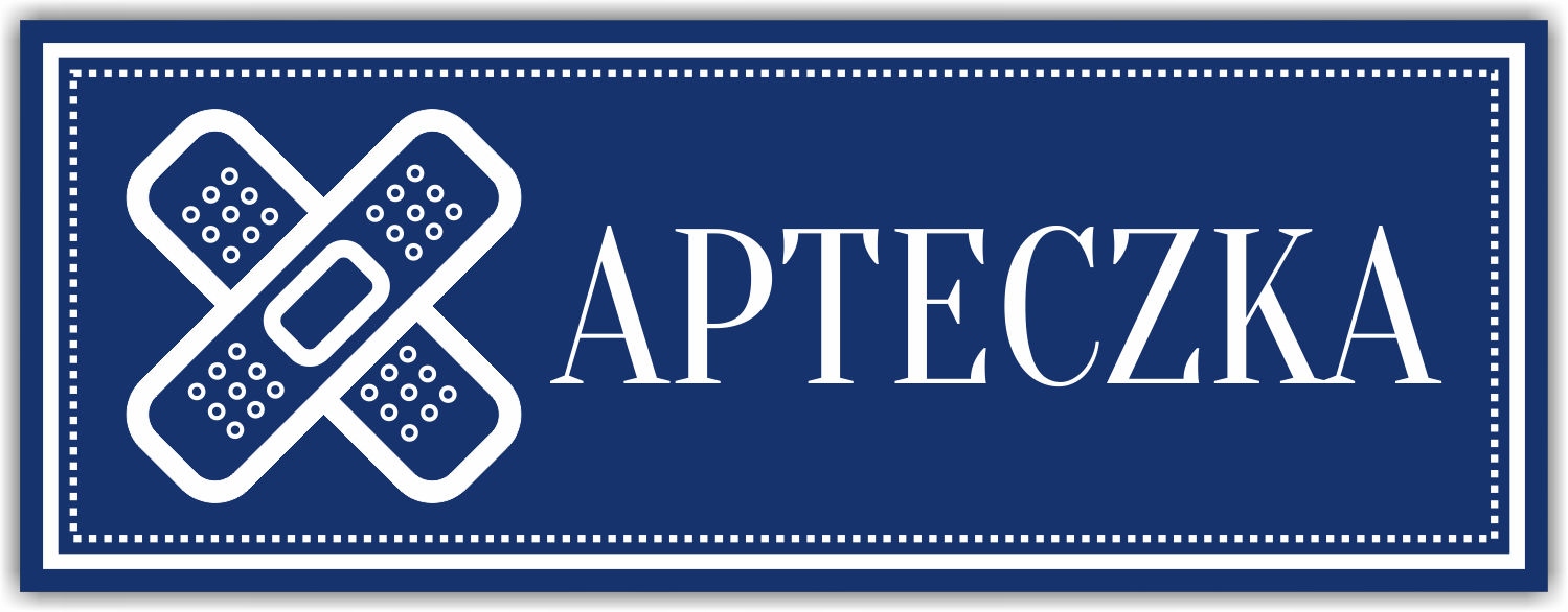 Tabliczka nierdzewana grawer APTECZKA