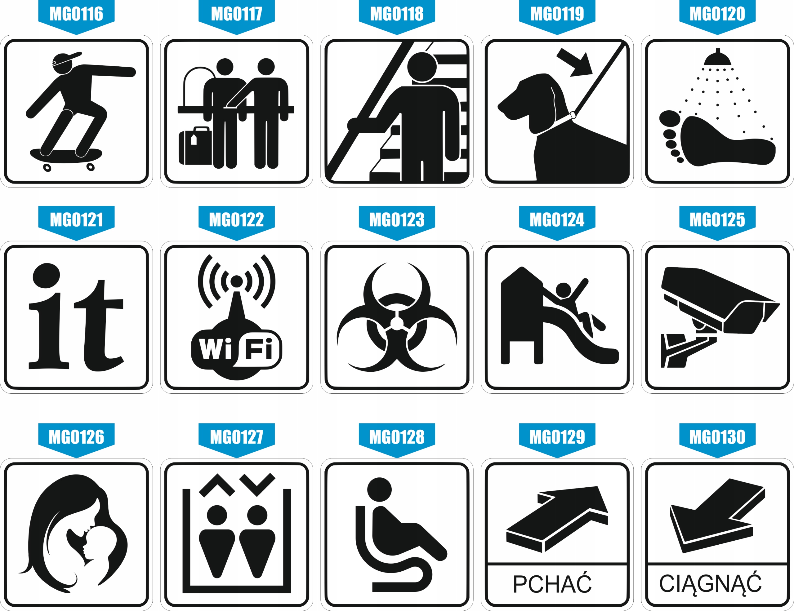 Tabliczka informacyjna Grawer 10x10 piktogram Uwaga! Śliskie schody