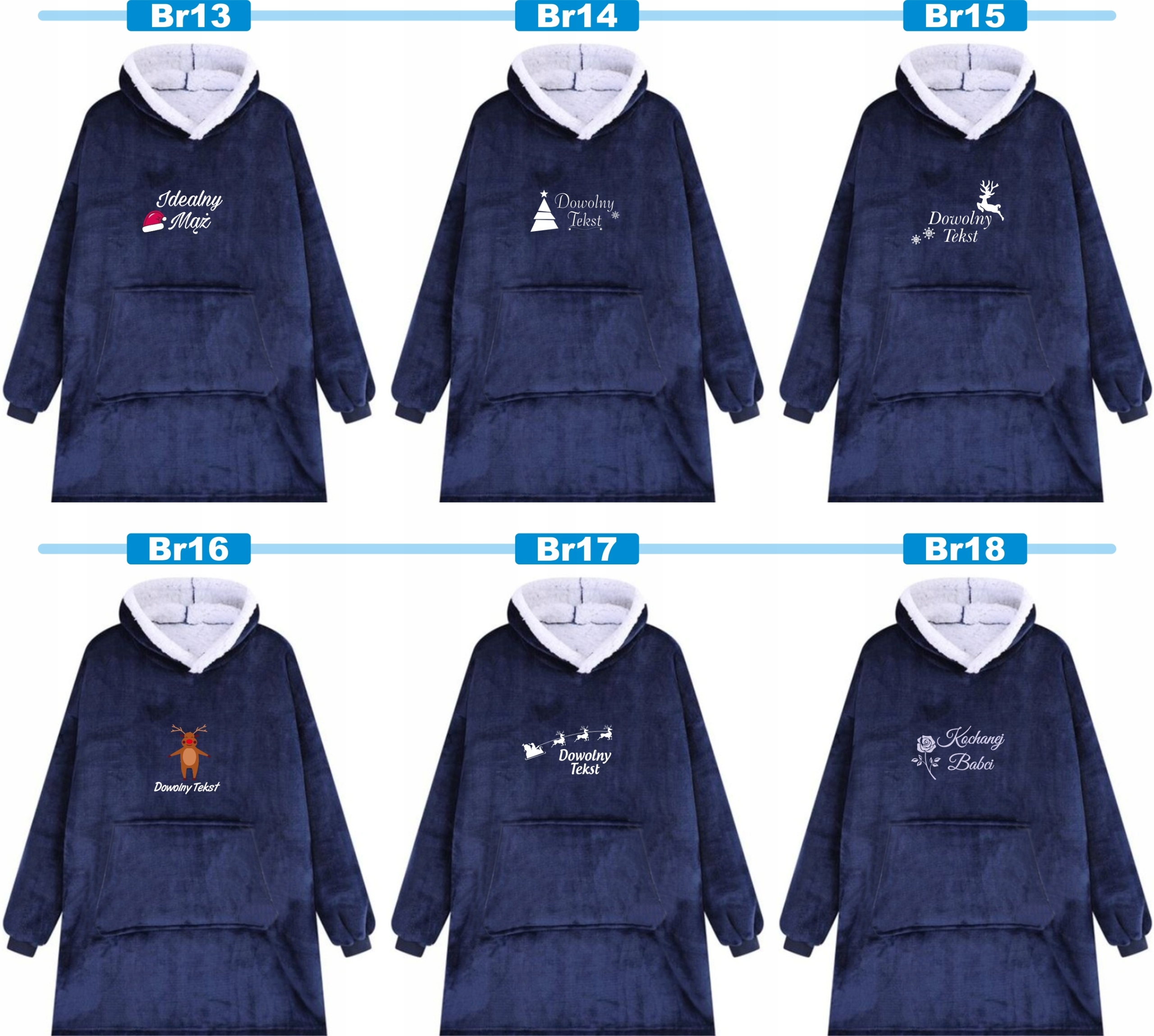 KOCOBLUZA BLUZA KOC OVERSIZE Z HAFTEM PREZENT personalizowany twoje imię