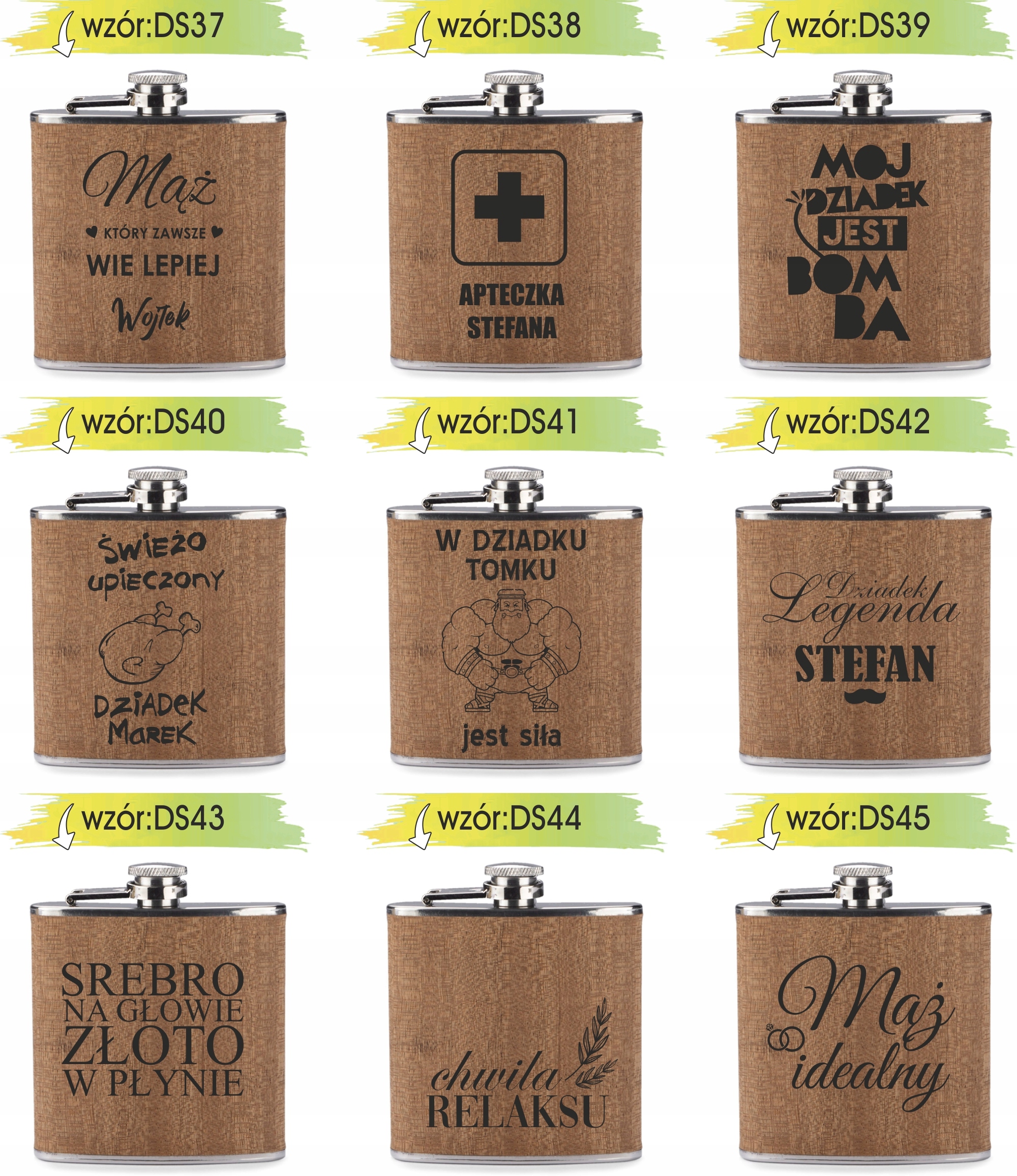 GRAWER Piersiówka 200 ml personalizowany prezent dla chłopaka