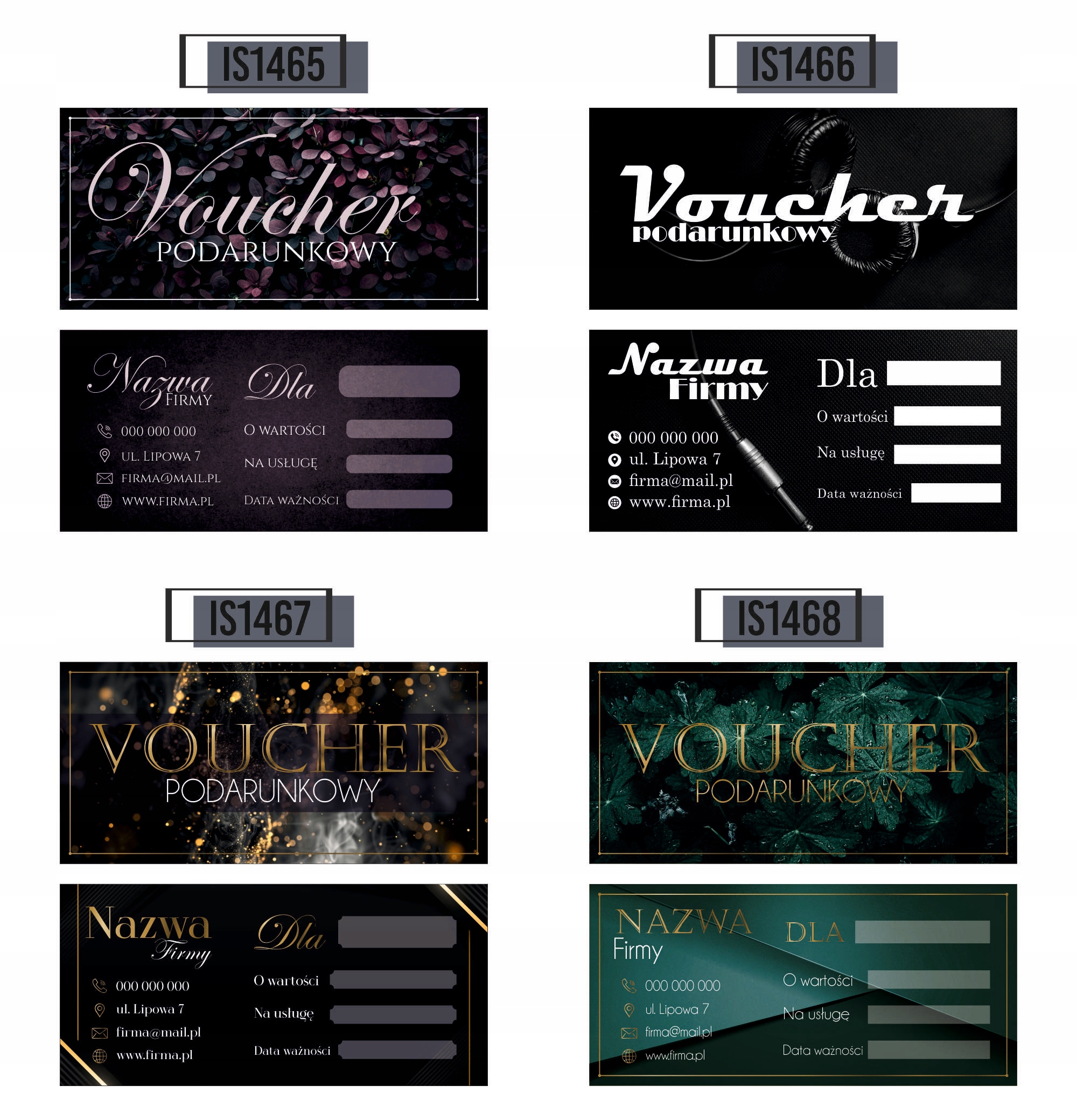 VOUCHERY PODARUNKOWE na zakupy lub usługi 60 szt. SPA PODARUNEK PREZENT