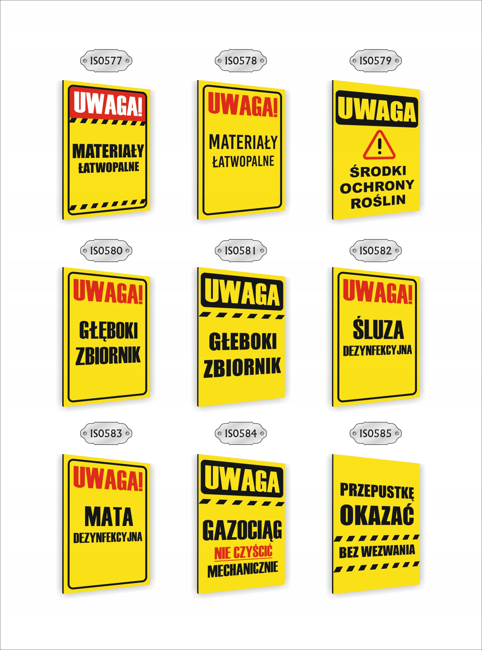 Tabliczka znak informacyjny dibond nadruk uv 40x30 UWAGA droga pożarowa
