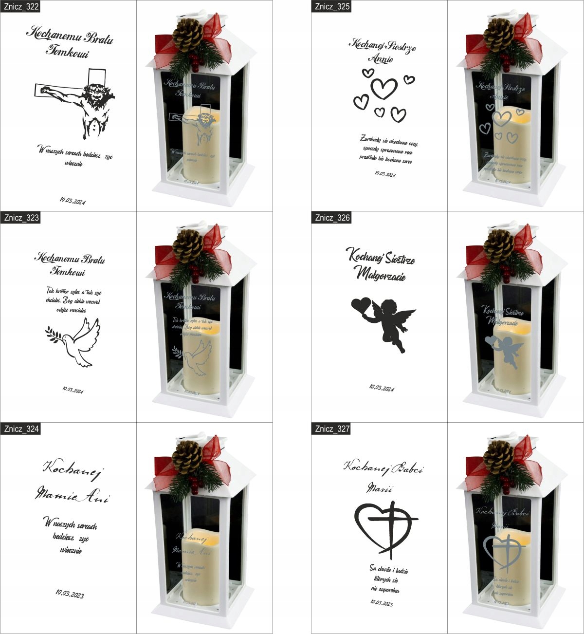 ZNICZ z grawerem dla TATY lampion Kochanemu Tacie