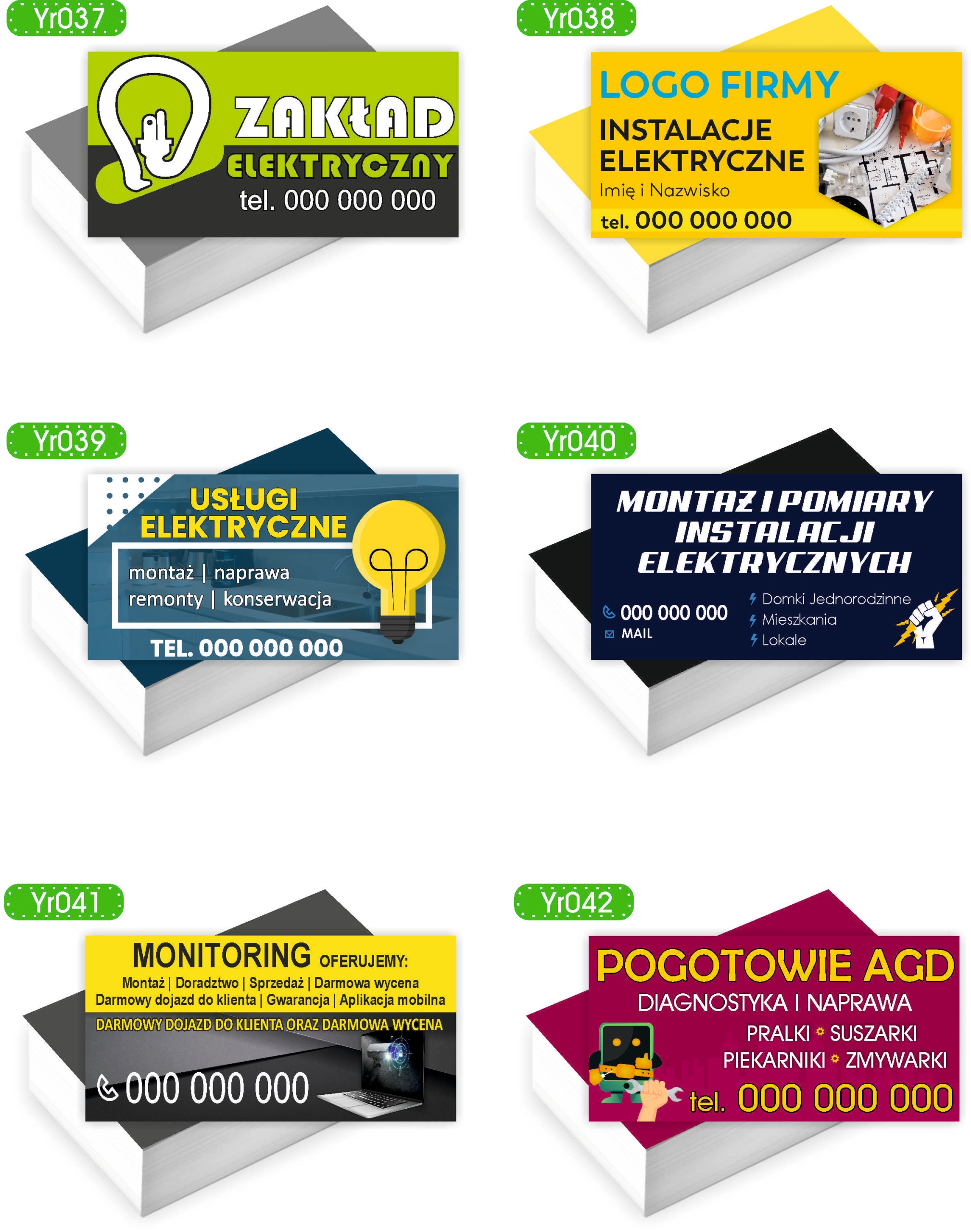 Wizytówki firmowe reklamowe 100szt dużo wzorów MECHANIK twoja nazwa tekst