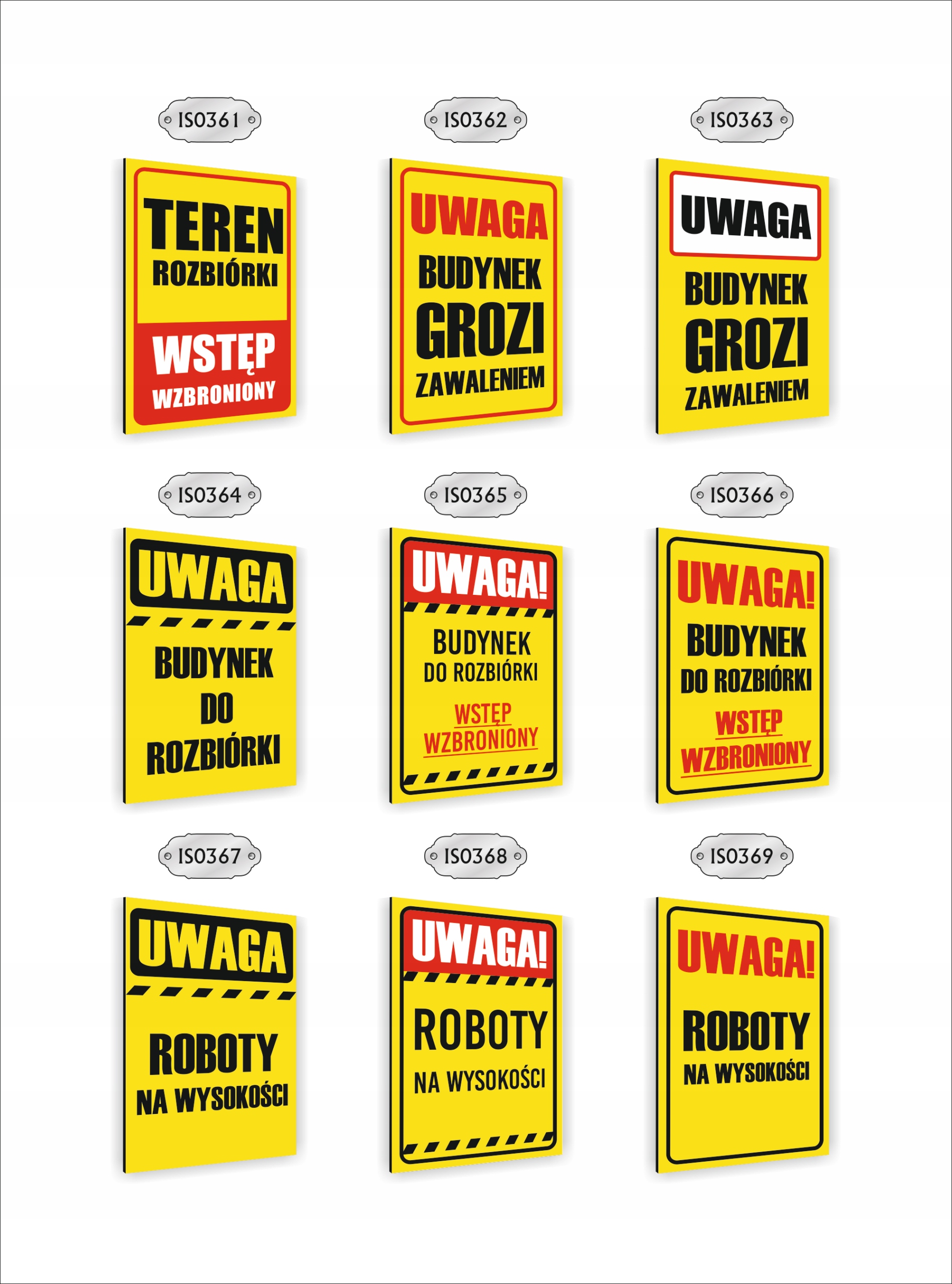 Tabliczka znak informacyjny dibond 20X15 UWAGA MATERIAŁY ŁATWO ZAPALNE