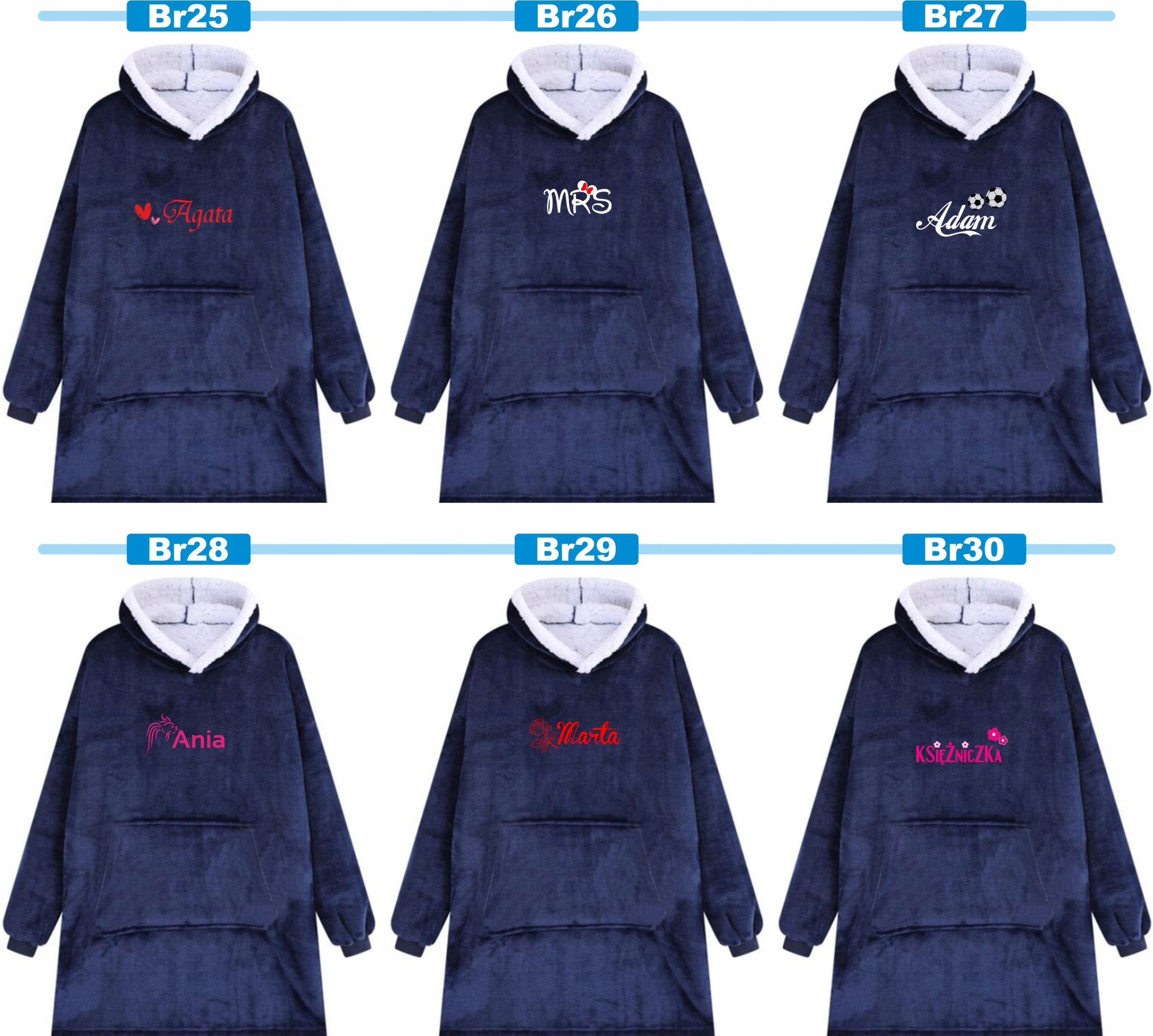 KOCOBLUZA BLUZA KOC OVERSIZE Z HAFTEM PREZENT personalizowany twoje imię