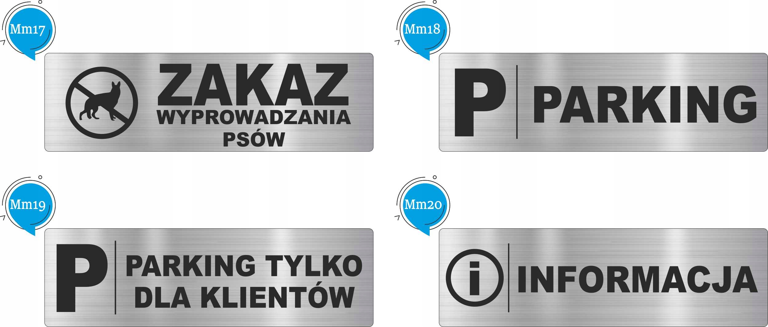 Tabliczka tablica laminat twój napis PARKING DLA KLIENTÓW grawer