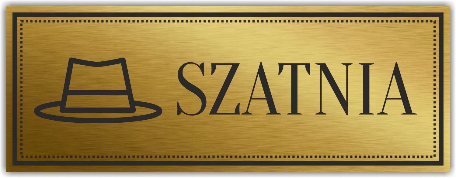 Tabliczka Złota Srebrna na drzwi SZATNIA