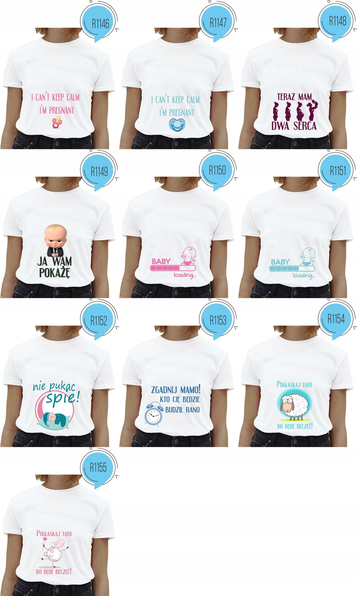 Koszulka ciążowa nadruk USG