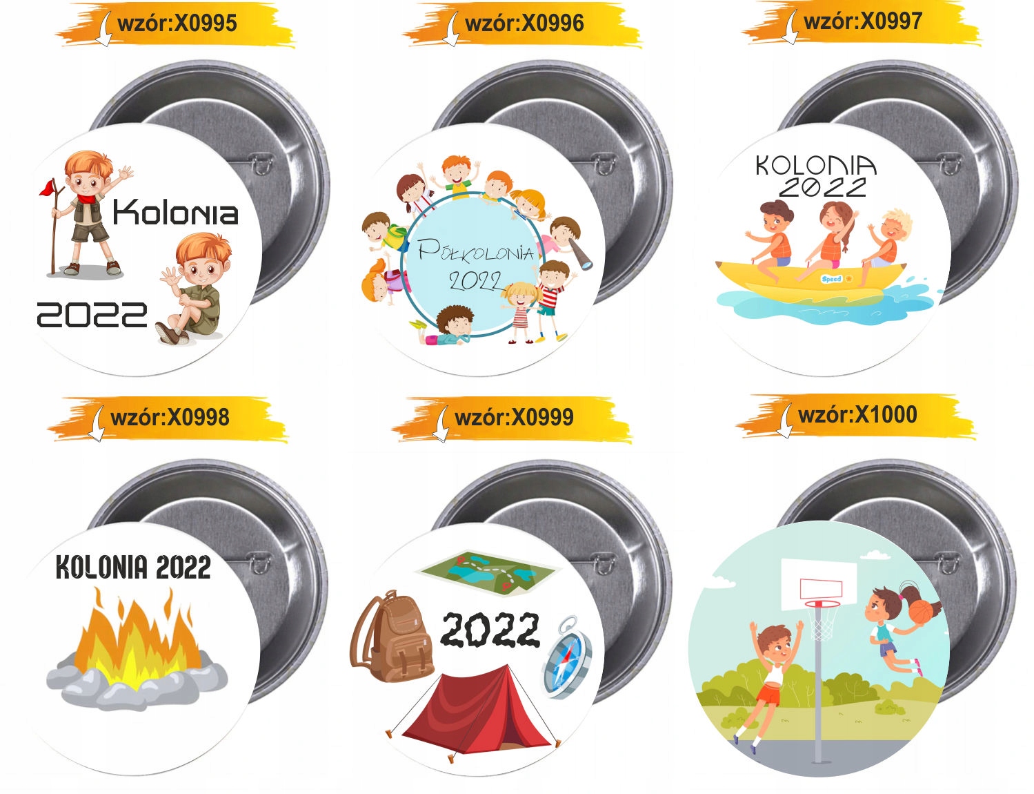 Przypinki buttony KOLONIA 2022 HIT SUPER JAKOŚĆ