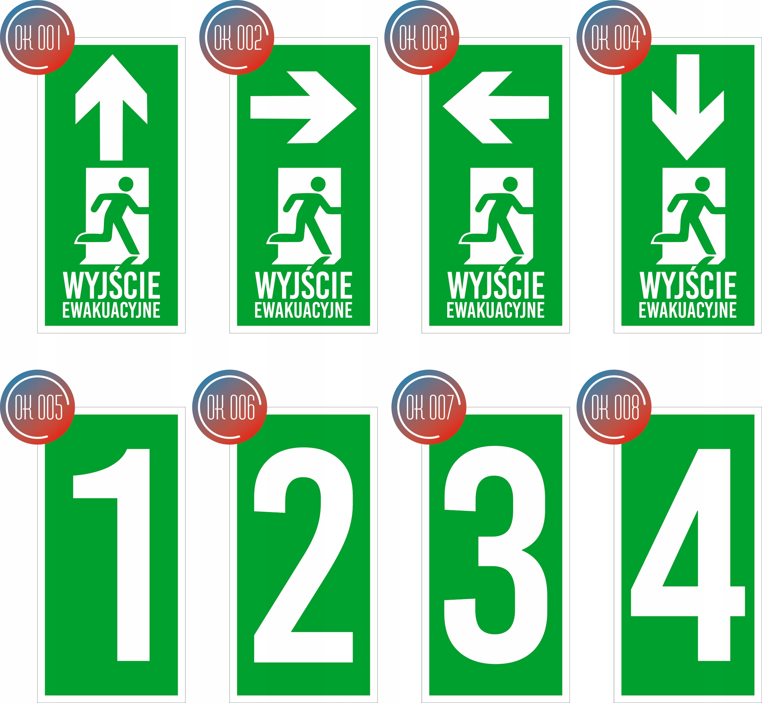 Tabliczka Grawerowana zielona 20x10 znak BHP na drzwi EMERGENCY EXIT