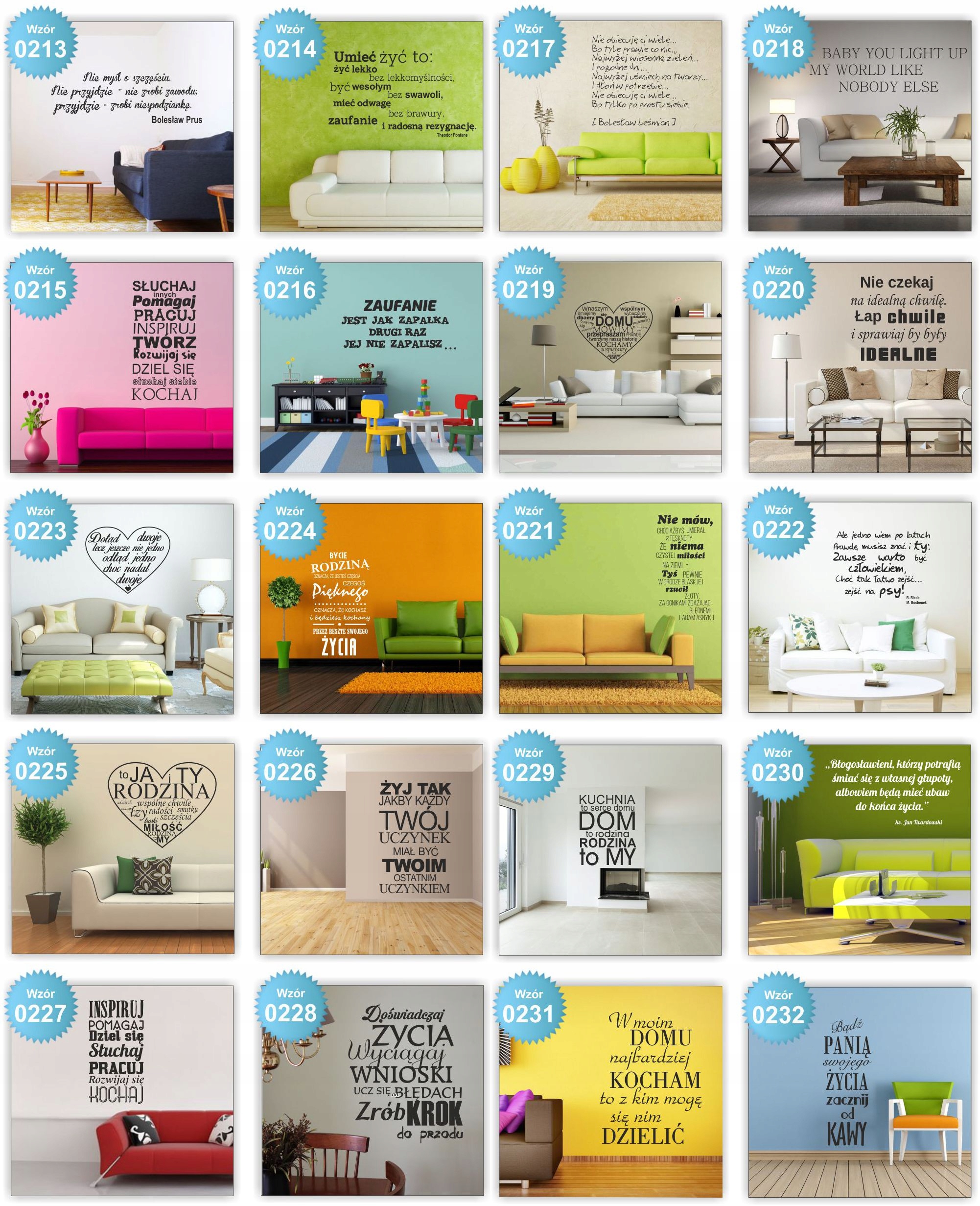 Napisy ścienne cytaty NAKLEJKI DMUCHAWCE duża 160