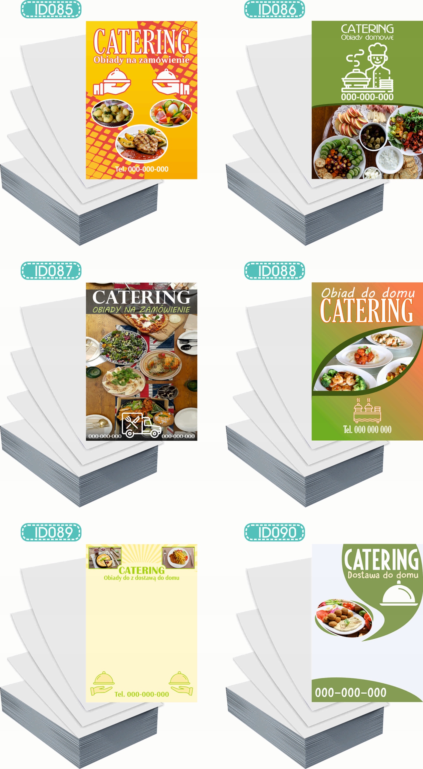 Ulotki A5 reklamowe firmowe 1000 szt projekt w cenie CATERING OBIADY DOMOWE