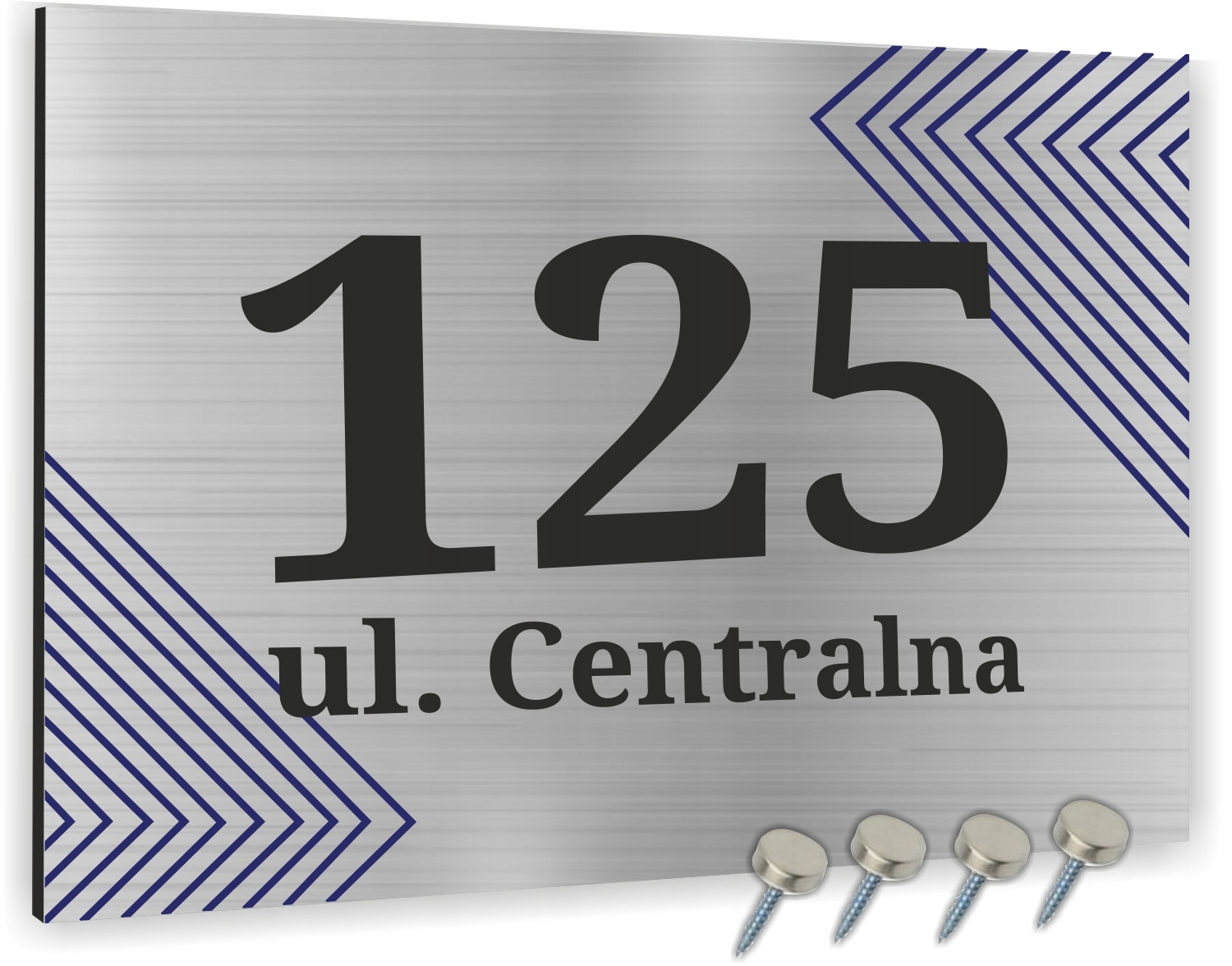 DUŻA Tabliczka ADRESOWA ALUMINIOWA 30x20 numer dom