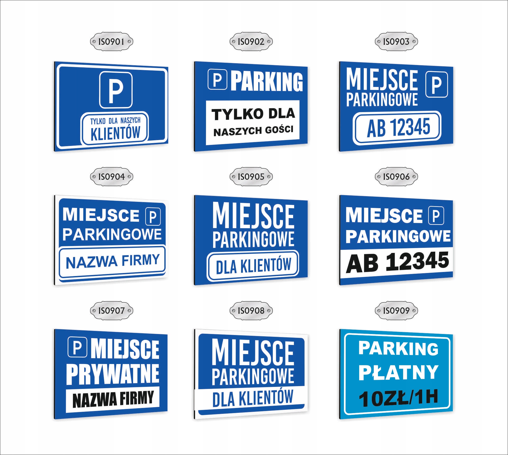 Tabliczka znak informacyjny nadruk UV 40x30 PARKING tylko dla klientów