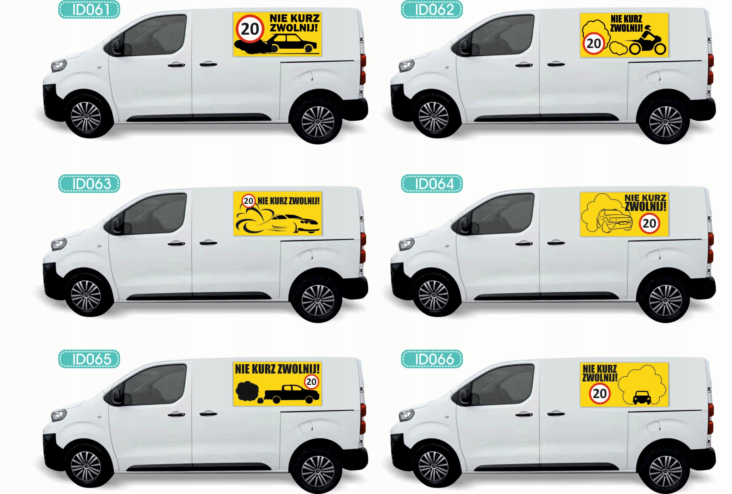 Reklama Naklejka na samochód RÓŻNE WZORY do wyboru UBEZPIECZENIA