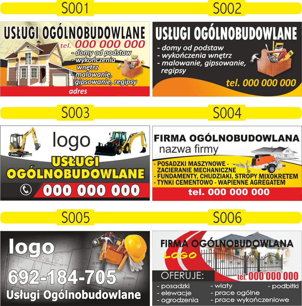 BANER Firma budowlana usługi budowlane projekt 2m