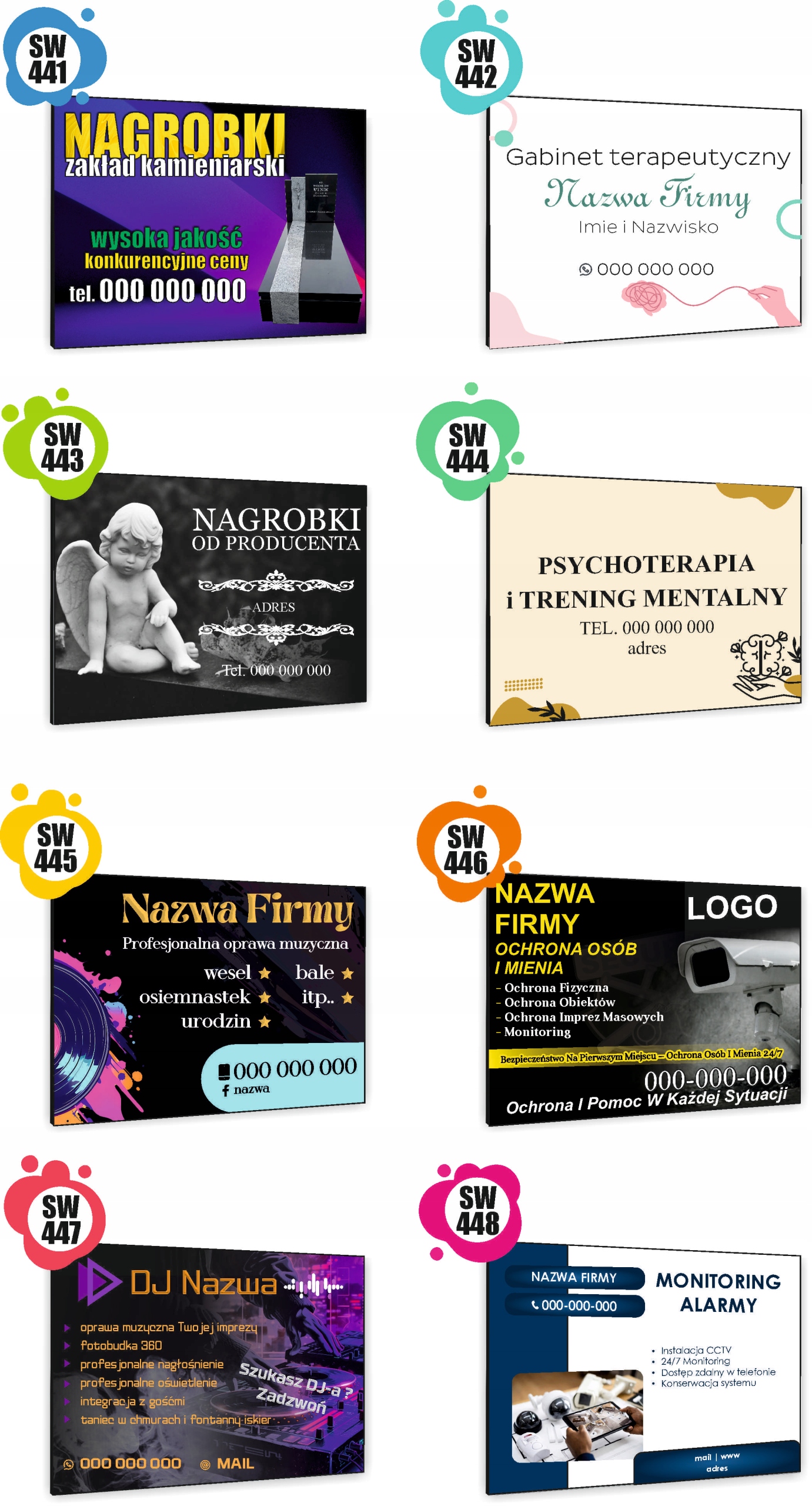 TABLICZKA REKLAMOWA szyld z dibondu nadruk 40x30 cm WYKOŃCZENIA WNĘTRZ