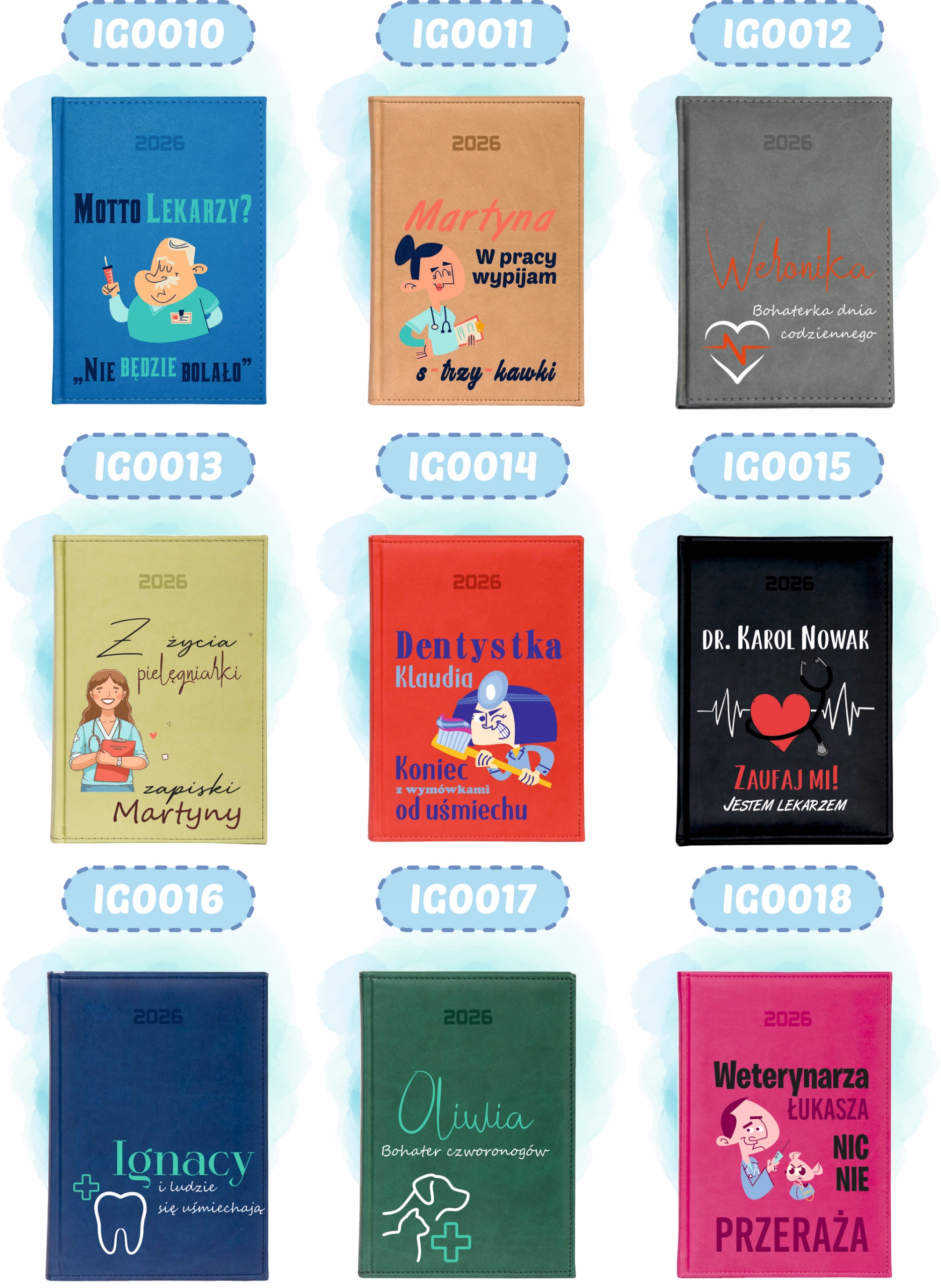 KALENDARZ A5 2026 DZIENNY PLANER Z NADRUKIEM UV DLA STRAŻAKA OSP PREZENT