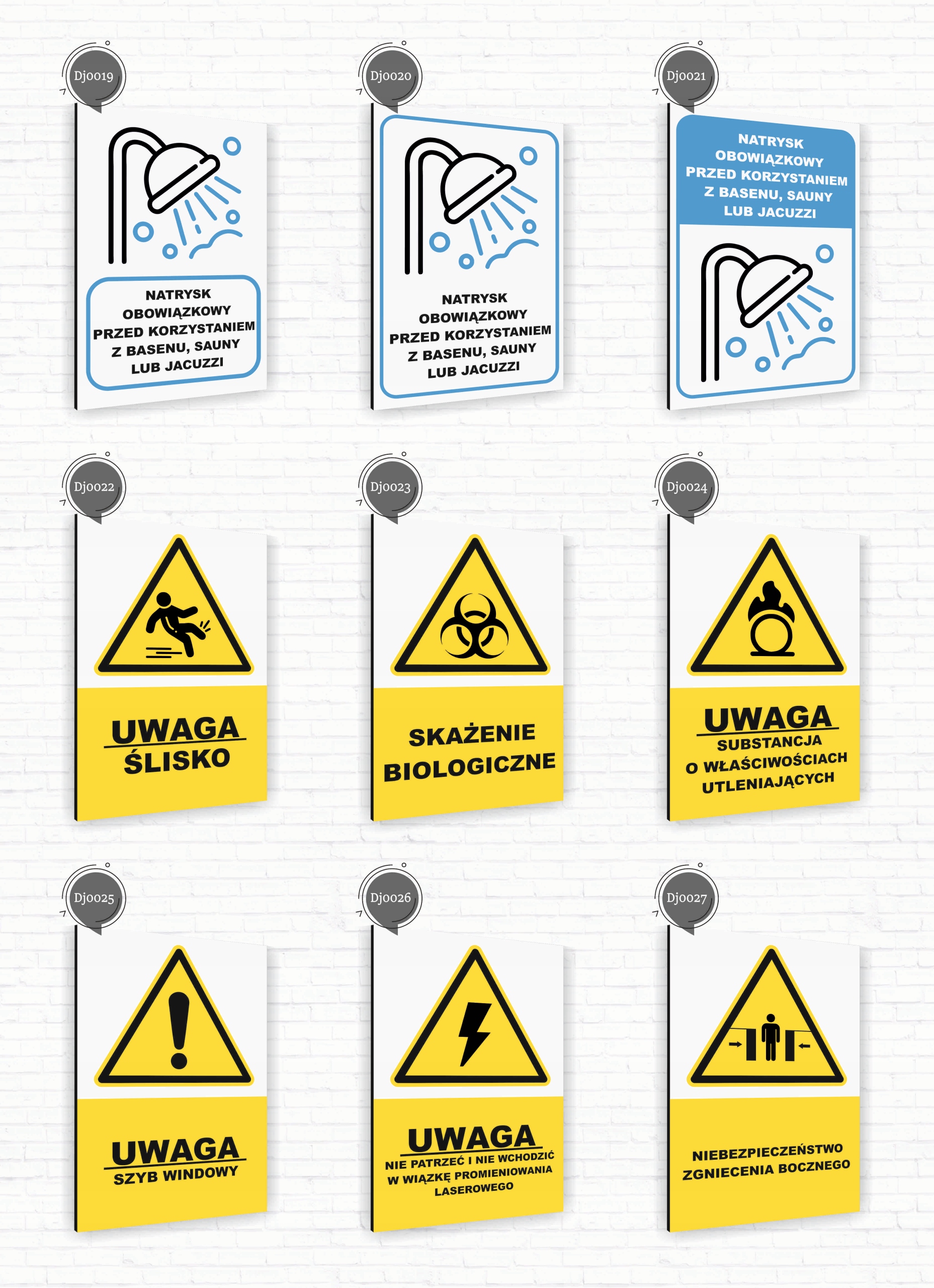 Tabliczka znak informacyjny 20x15 Biała SKAŻENIE BIOLOGICZNE Aluminiowa
