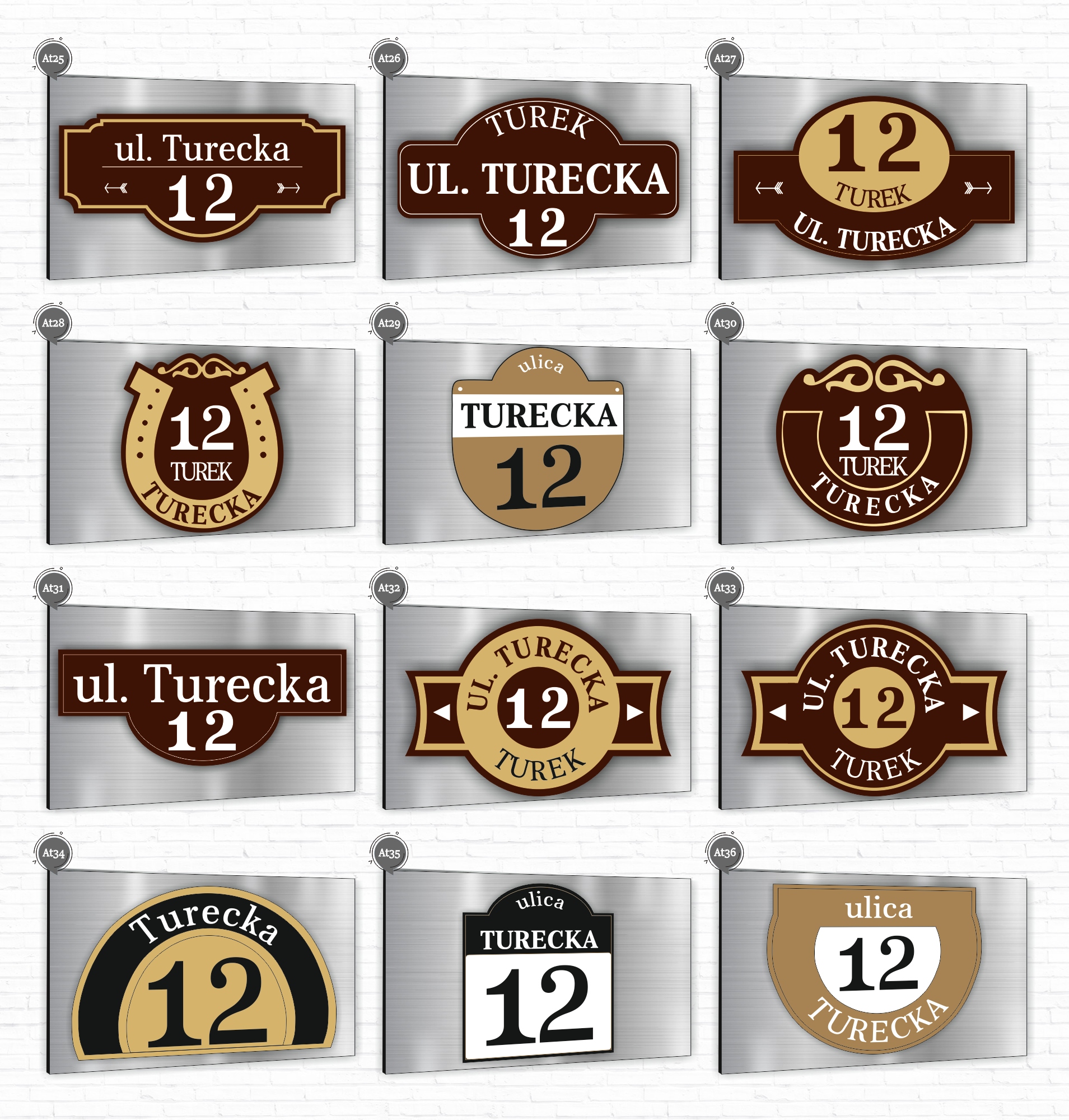 Tabliczka Tablica ADRESOWA ALUMINIOWA Numer domu 40x30 cyfry ulica dibond