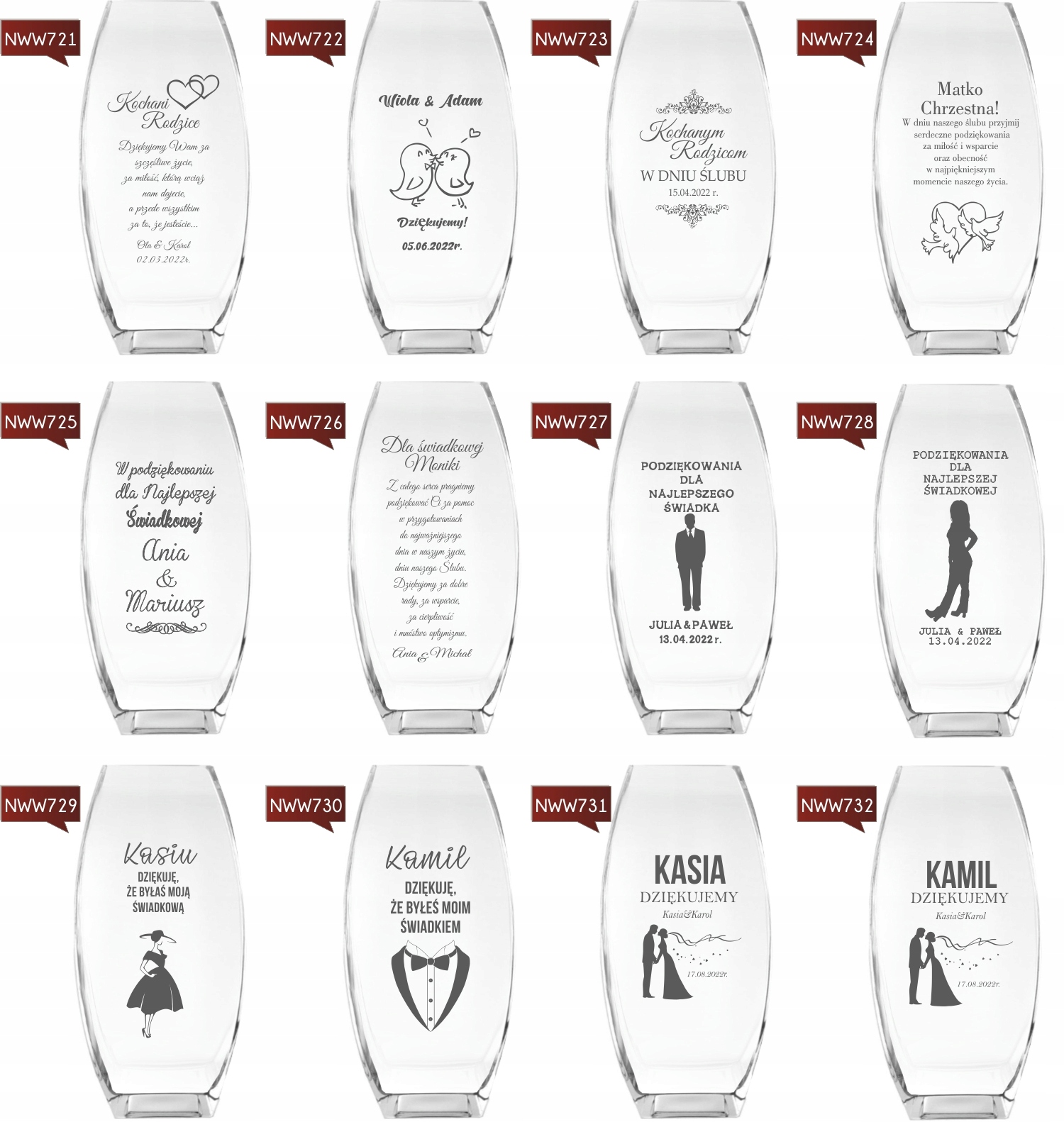 Wazon z grawer PREZENT pamiątka 1 Komunii Świętej