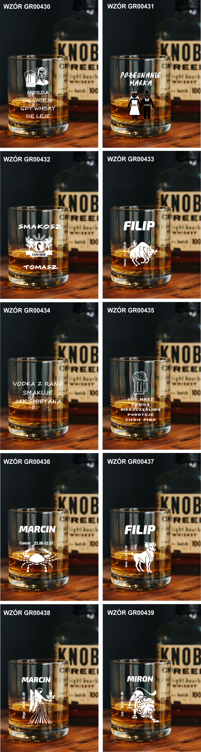 Szklanka do WHISKY z grawerem prezent na urodziny