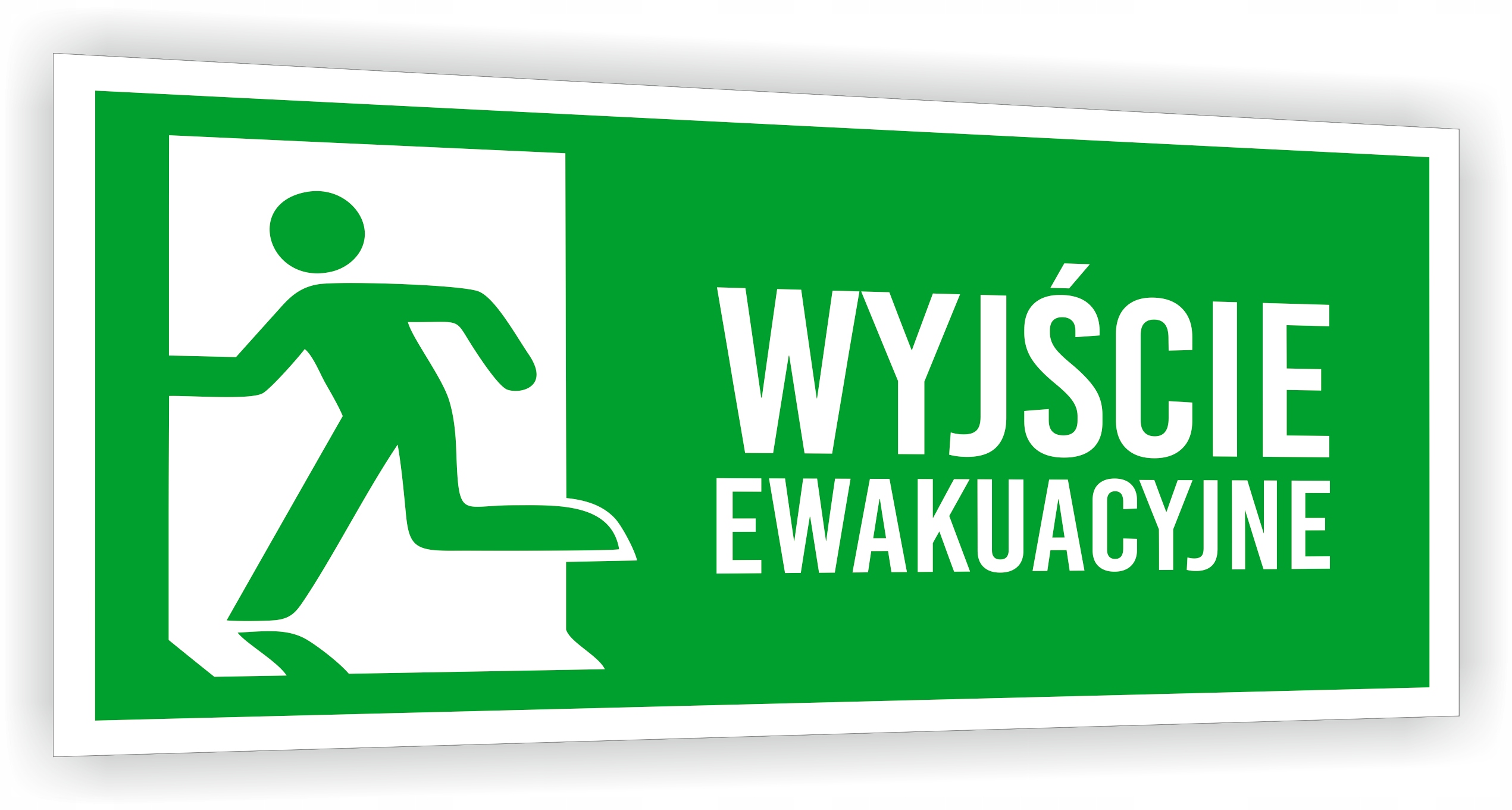 Tabliczka ewakuacyjna nadruk 20x10 Wyjście ewakuacyjne Znak