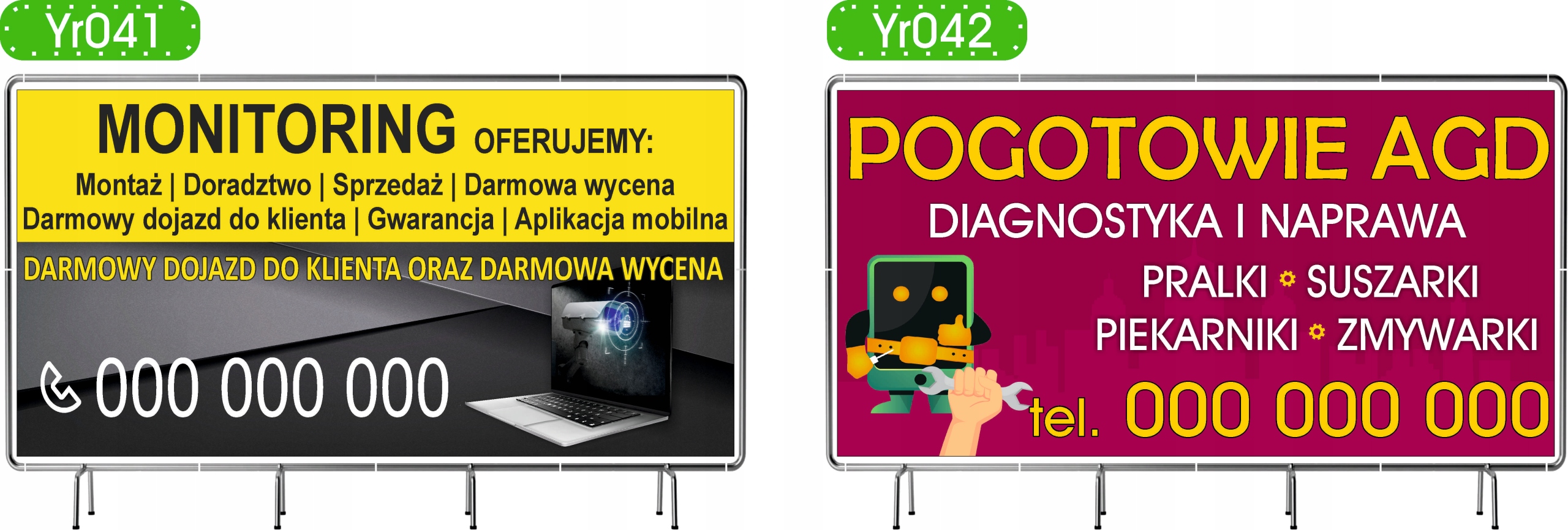 BANER REKLAMOWY 130x80cm gotowy projekt duży wybór SERWIS SAMOCHODOWY