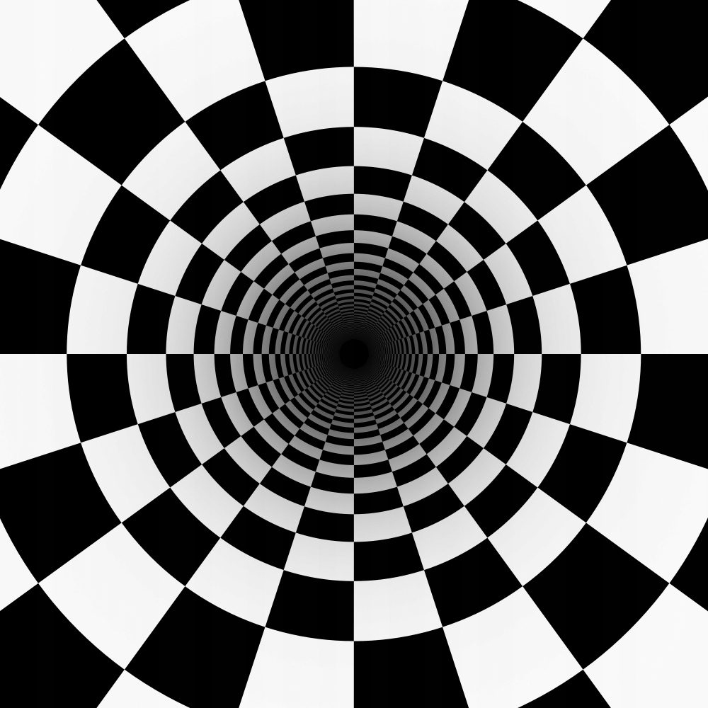 FOTOTAPETA ABSTRAKCJA CZARNY BIAŁY TUNEL 360x240