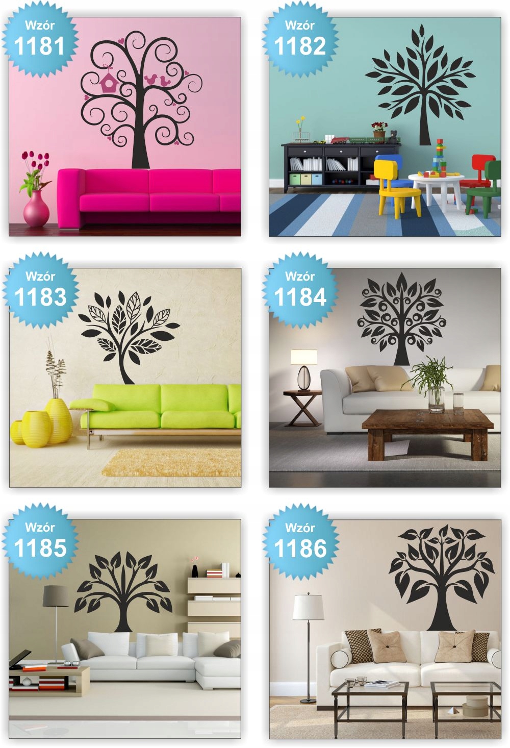 NAKLEJKI na ścianę ścienne DRZEWO drzewa 160cm