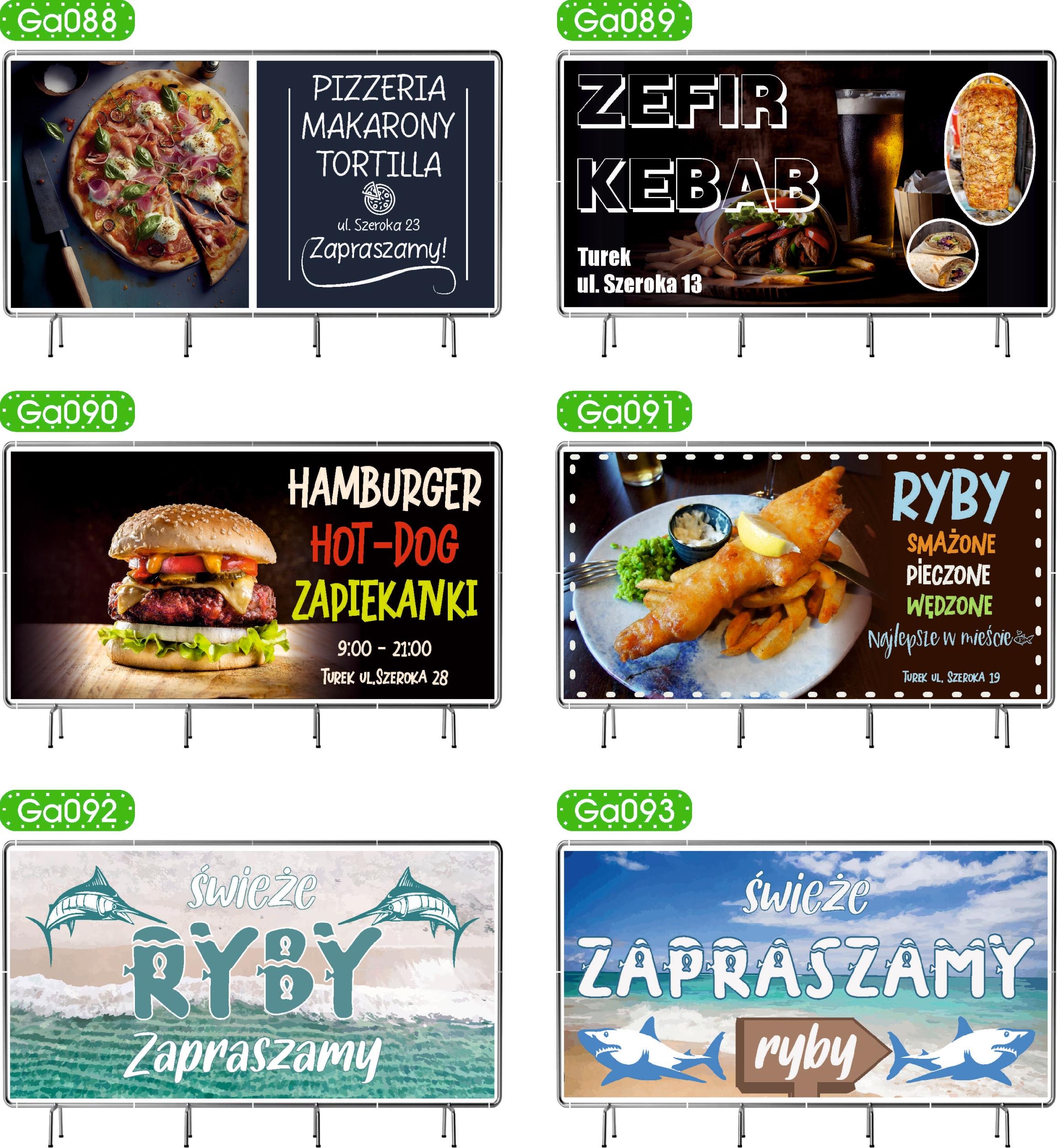 BANER REKLAMOWY 200x100 cm duży wybór różne wzory SUSHI BAR RESTAURACJA