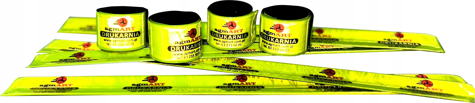 Opaska odblaskowa Opaski odblaskowe 30 cm z Twoim nadrukiem LOGO x100szt