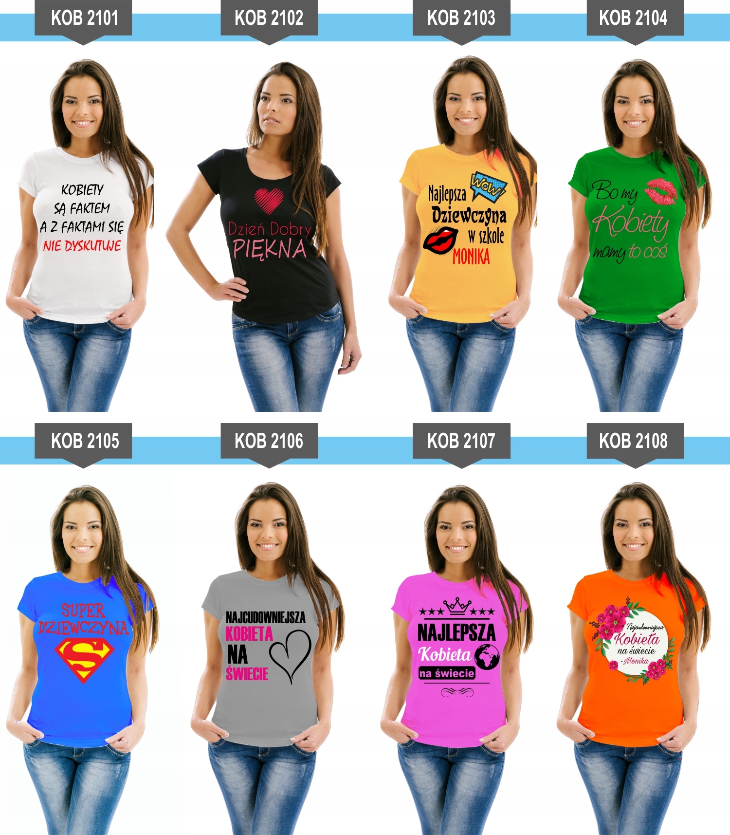 Koszulka z nadrukiem PREZENT na Dzień Kobiet