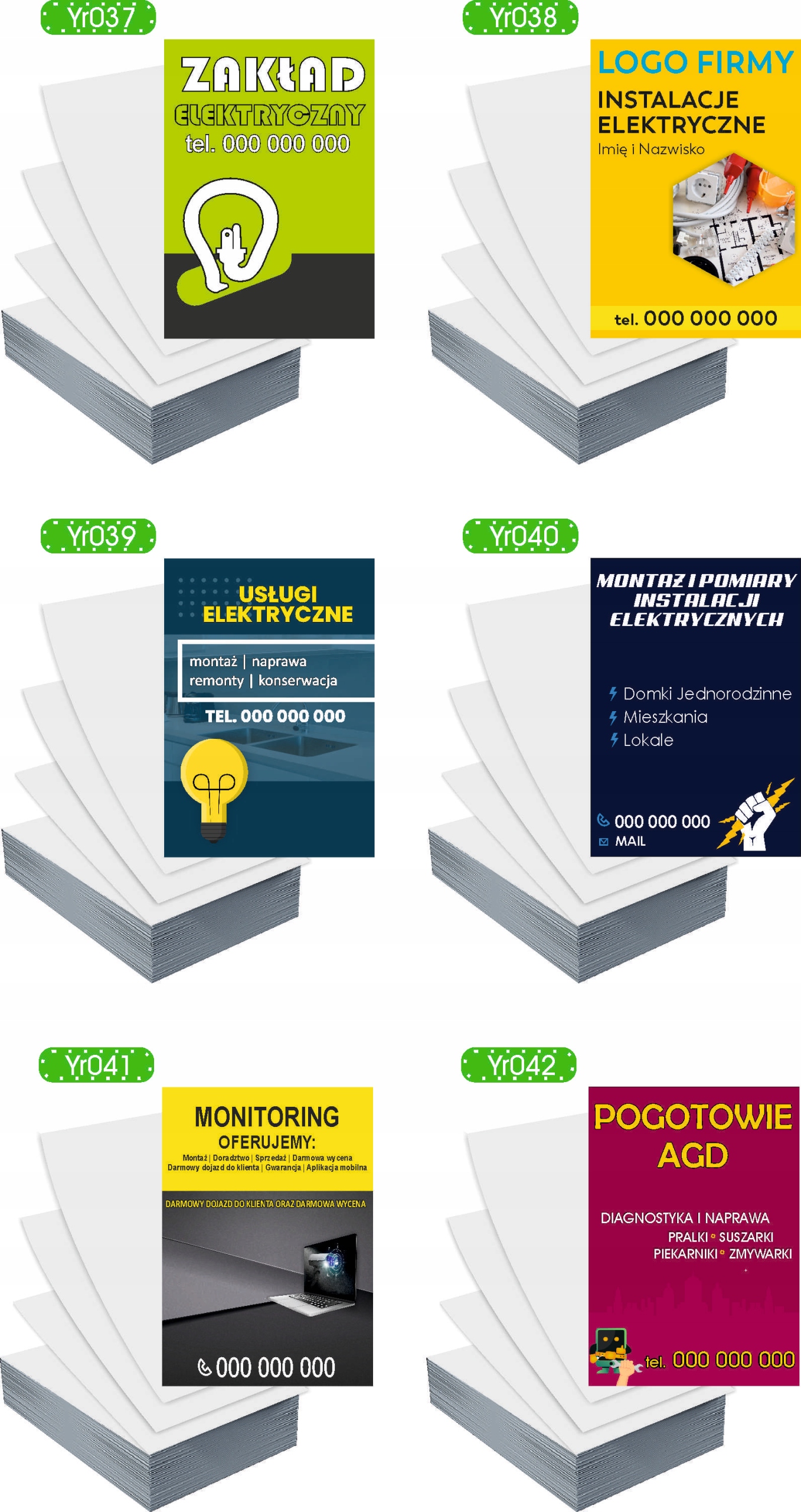 Ulotki A6 100szt reklamowe firmowe USŁUGI HYDRAULICZNE gotowe projekty