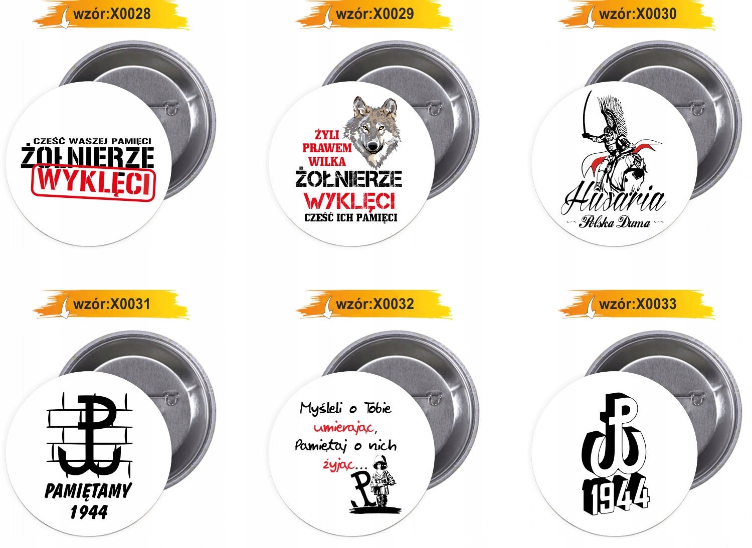 Przypinki buttony patriotyczne KATYŃ 1940