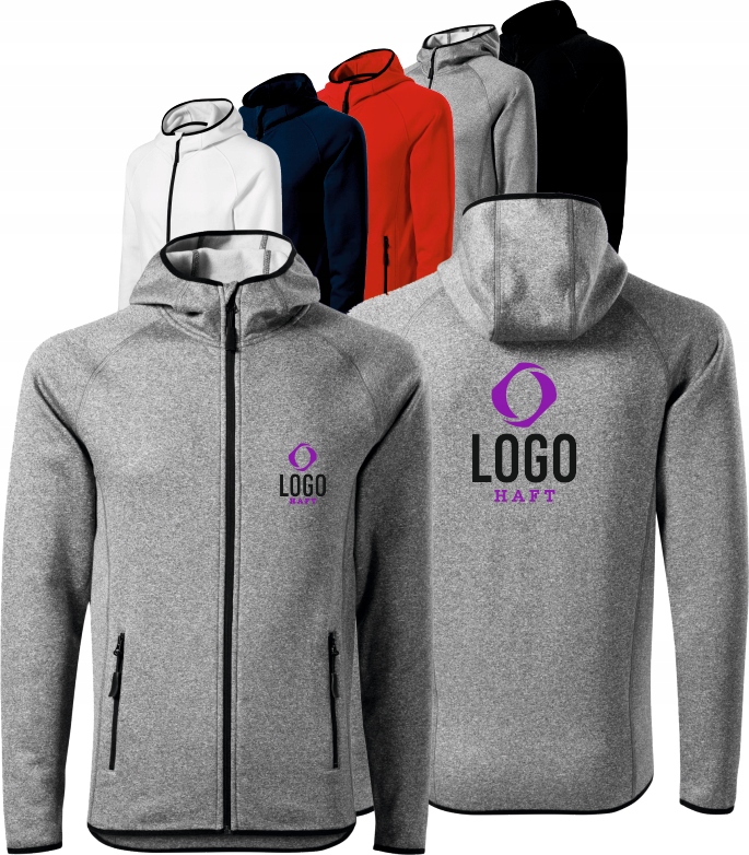 BLUZA MĘSKA Z NADRUKIEM HAFTEM LOGO 30 szt